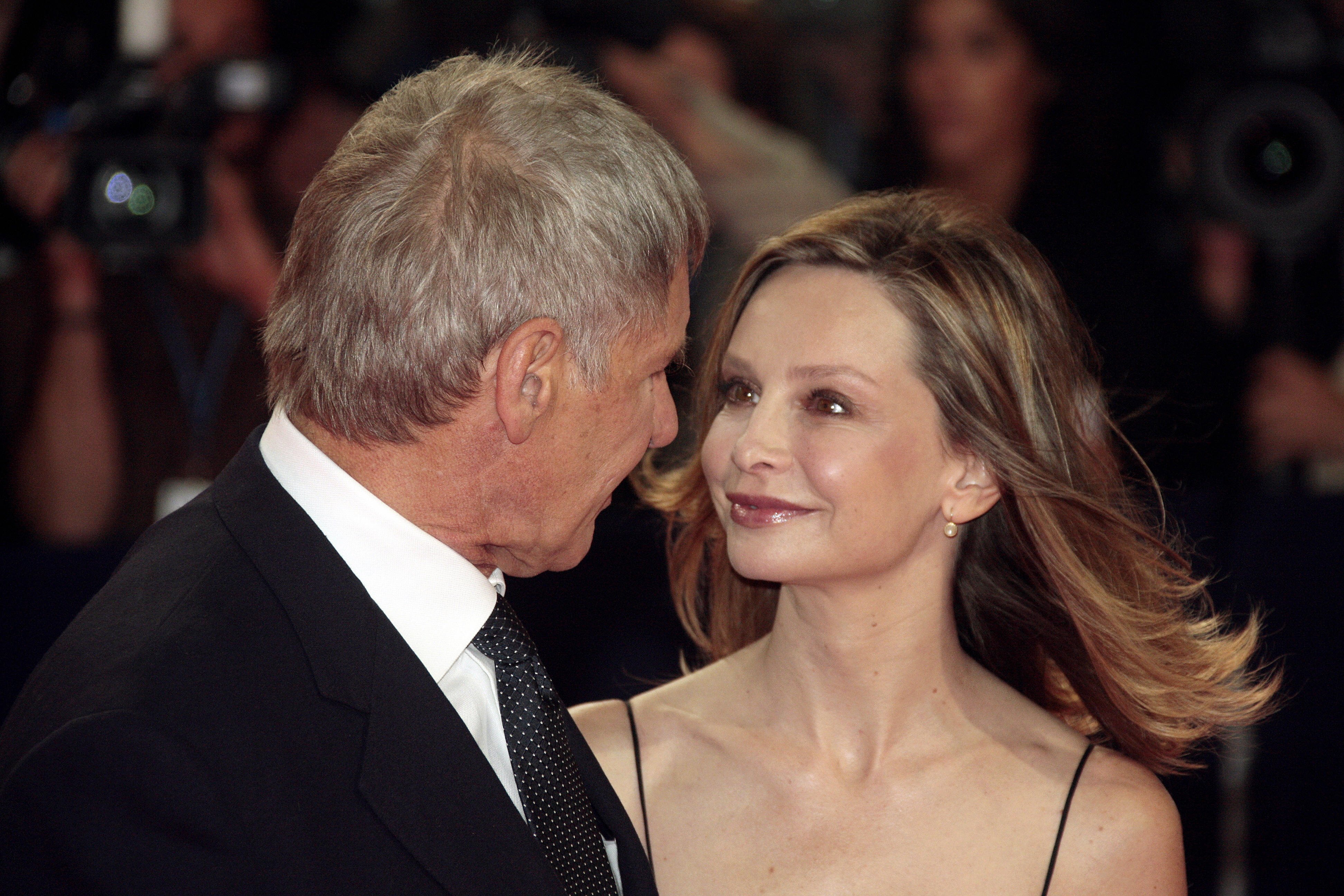 Harrison Ford and Calista Flockhart at the "The Proposal" screening on September 12, 2009, at the 35th US film festival in Deauville, western France. | Source: Getty Images