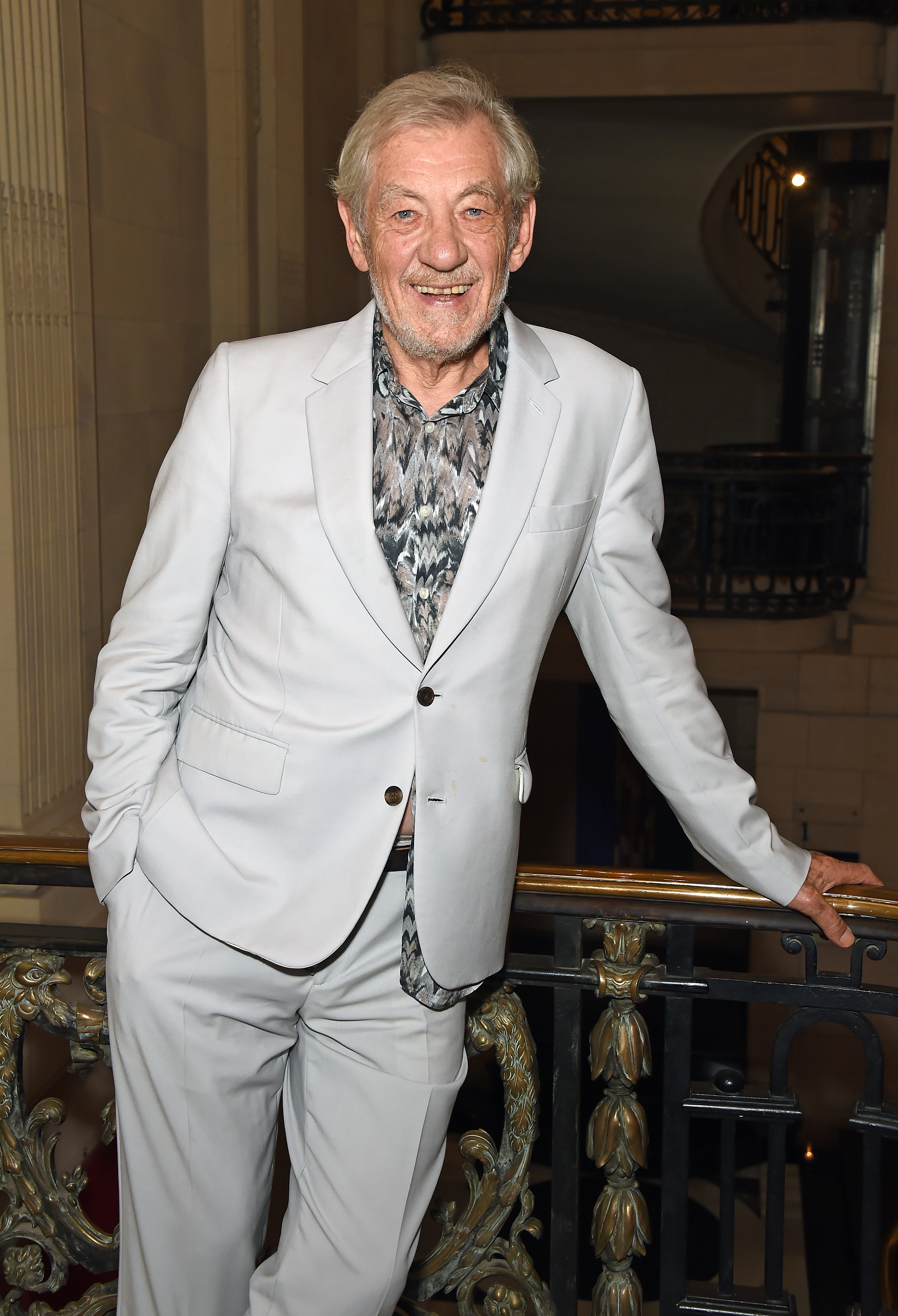 Ian McKellen attends an after paty for "King Lear" in London, England on July 26, 2018 | Photo: Getty Images