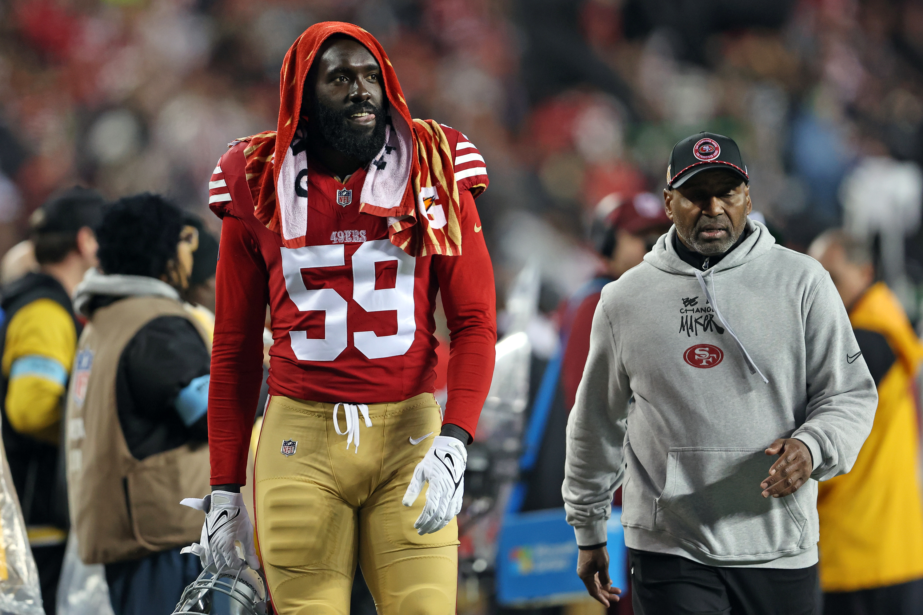 De'Vondre Campbell on Thursday, December 12, 2024 | Source: Getty Images