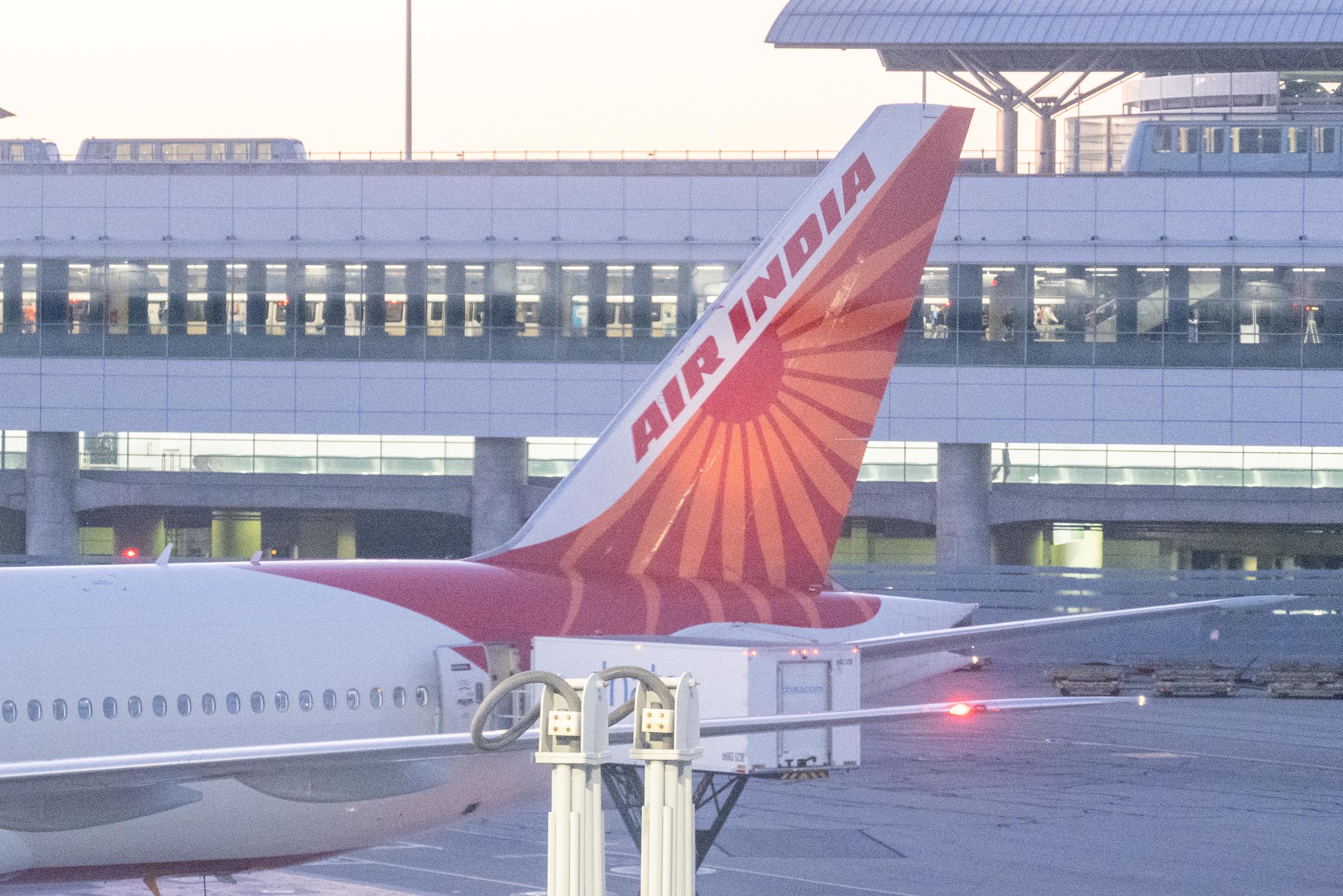 A close-up of an Air India aircraft standing at the San Francisco International Airport in California, on October 19, 2024 | Source: Getty Images