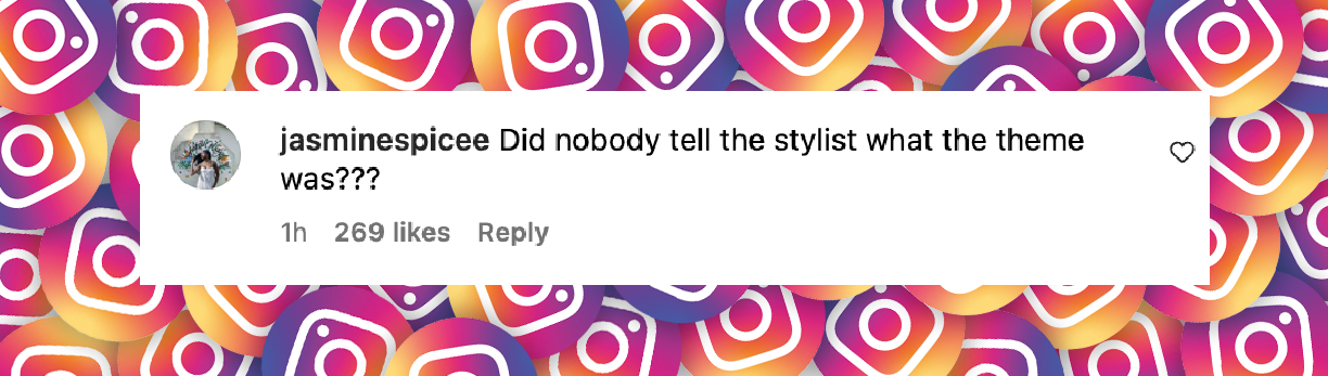 A netizen's reaction to Shakira's 2025 Met Gala outfit on May 5, 2025 | Source: Instagram/eentertainment