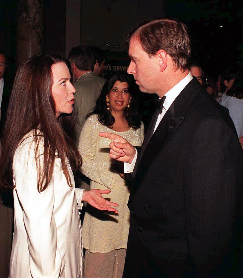 Koo Stark and Prince Andrew during a reception following his official opening of the Canon Photographic Gallery in London on May 19, 1998 | Source: Getty Images