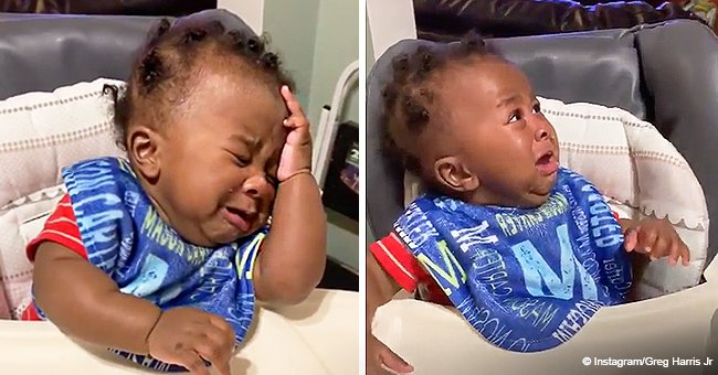 Adorable Moment Baby Face-Palms and Erupts in Tears after Seeing Father's New Haircut