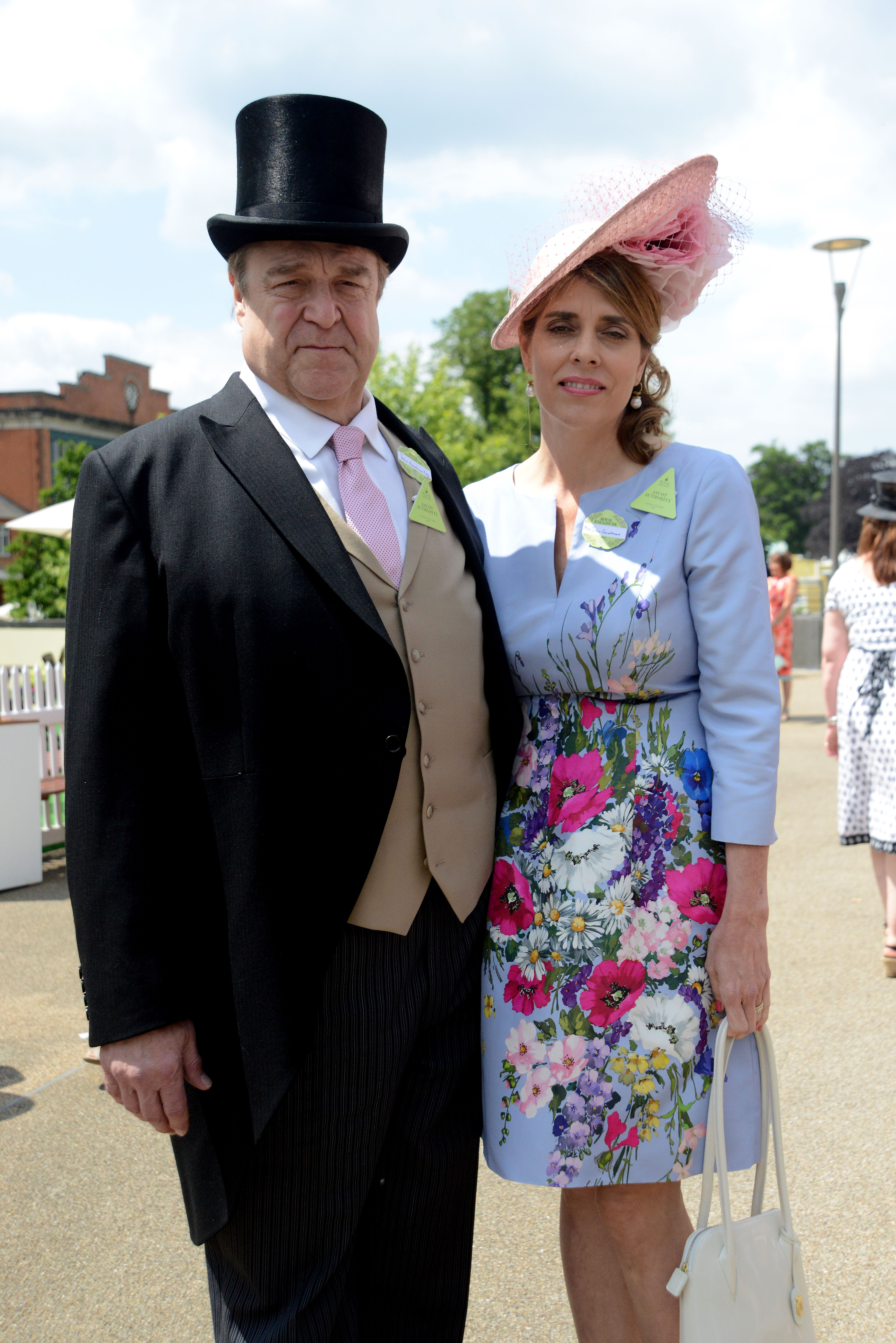 John Goodman and Annabeth Hartzog attend Royal Ascot at Ascot Racecourse on June 16, 2015, in Ascot, England.