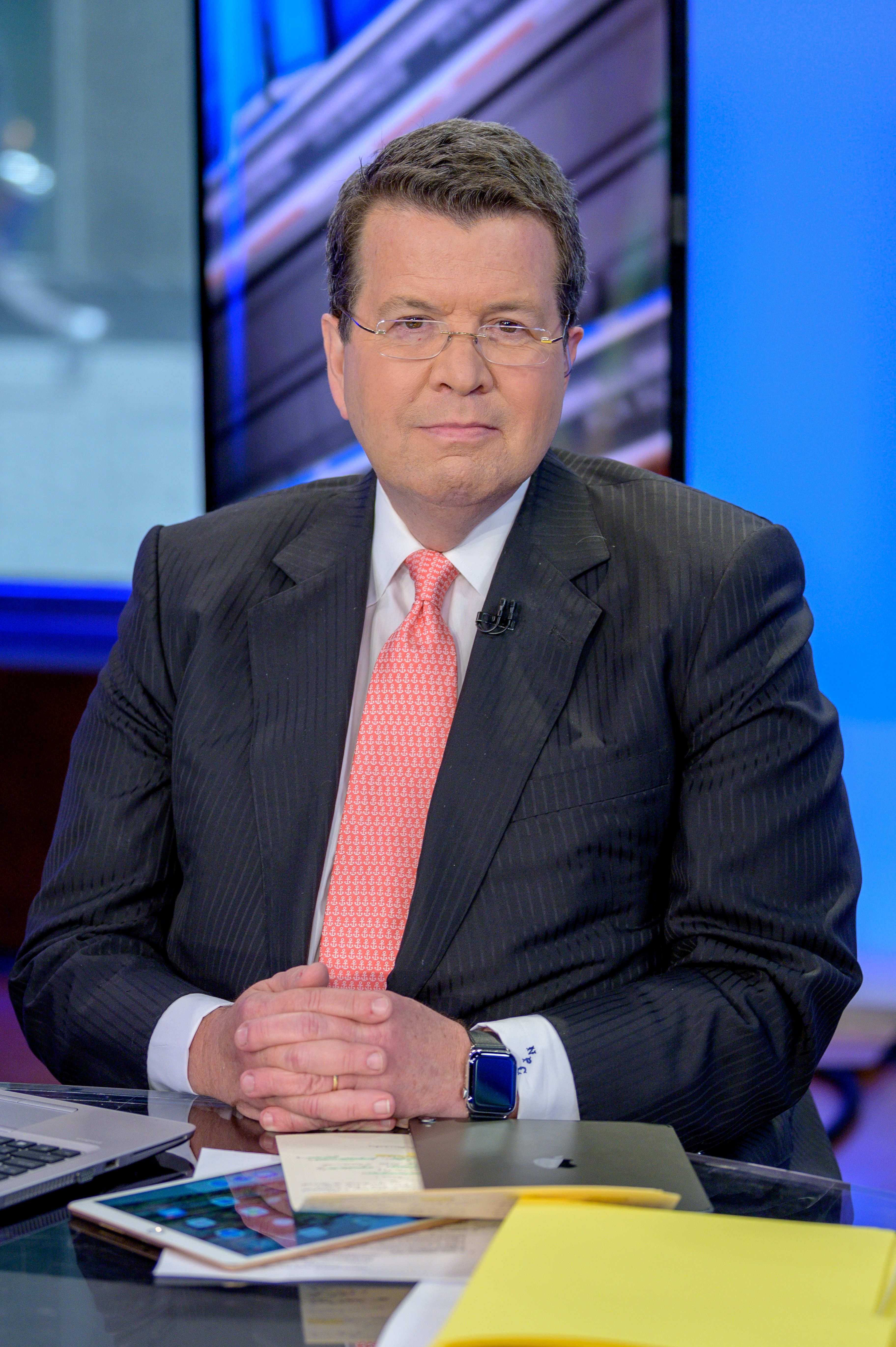 Host Neil Cavuto as former Senior Advisor to the Barack Obama White House Valerie Jarrett visits "Cavuto: Coast To Coast" at the Fox Business Network Studios on June 13, 2019 in New York City. | Source: Getty Images