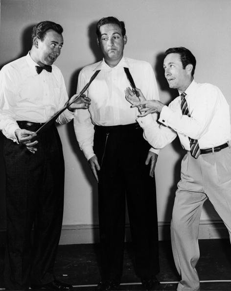Sid Caesar, Carl Reiner, and Howard Morris in a promotional still for the TV comedy series, "Your Show of Shows," circa 1950s. | Photo: Getty Images