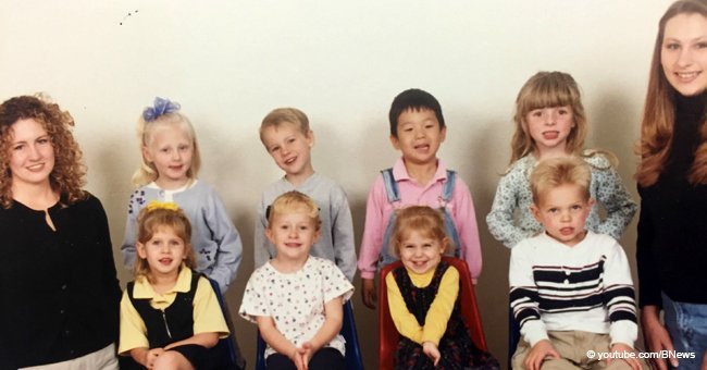 Husband finds wife’s preschool photo and recognizes one of her classmates