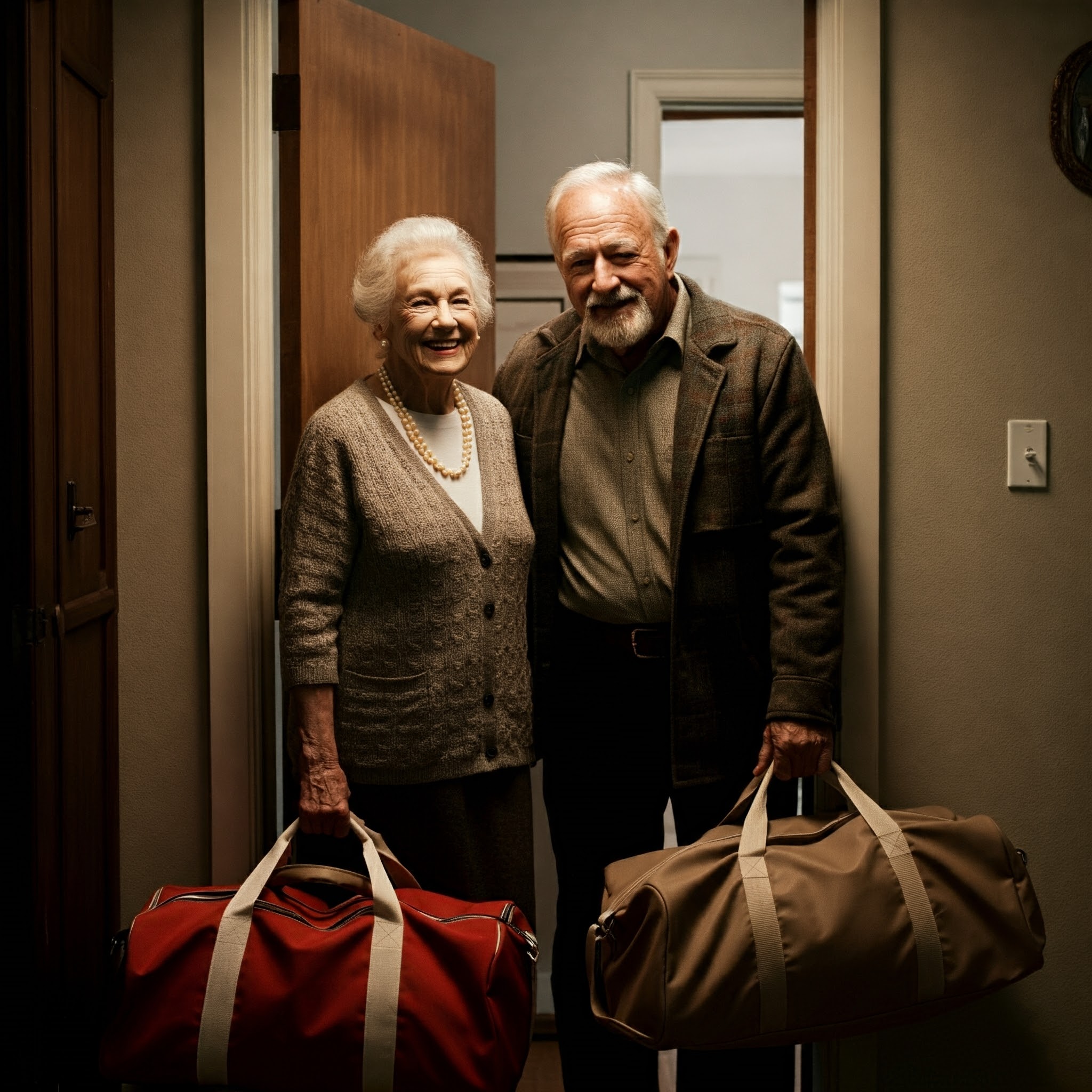 Two grandparents at the door | Source: Gemini