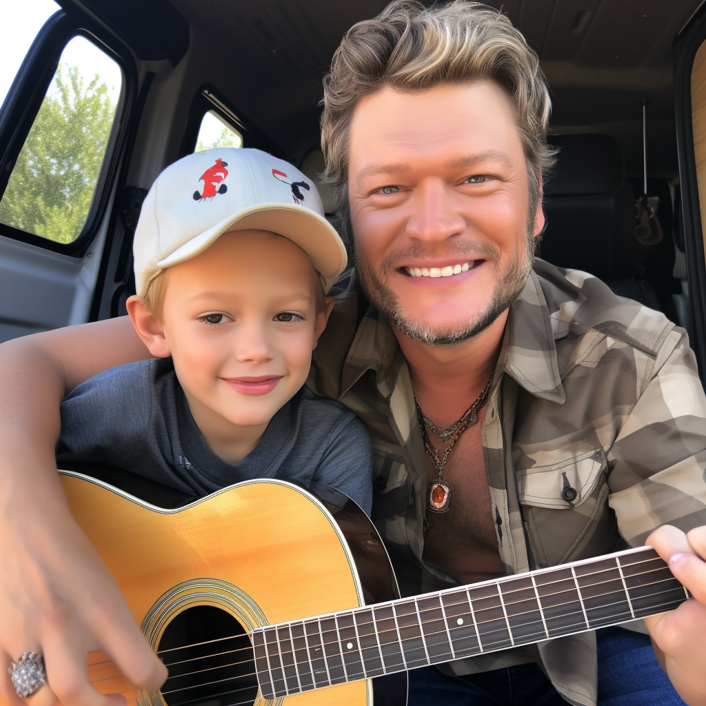 What Gwen Stefani and Blake Shelton's biological son would look like | Source: Midjourney