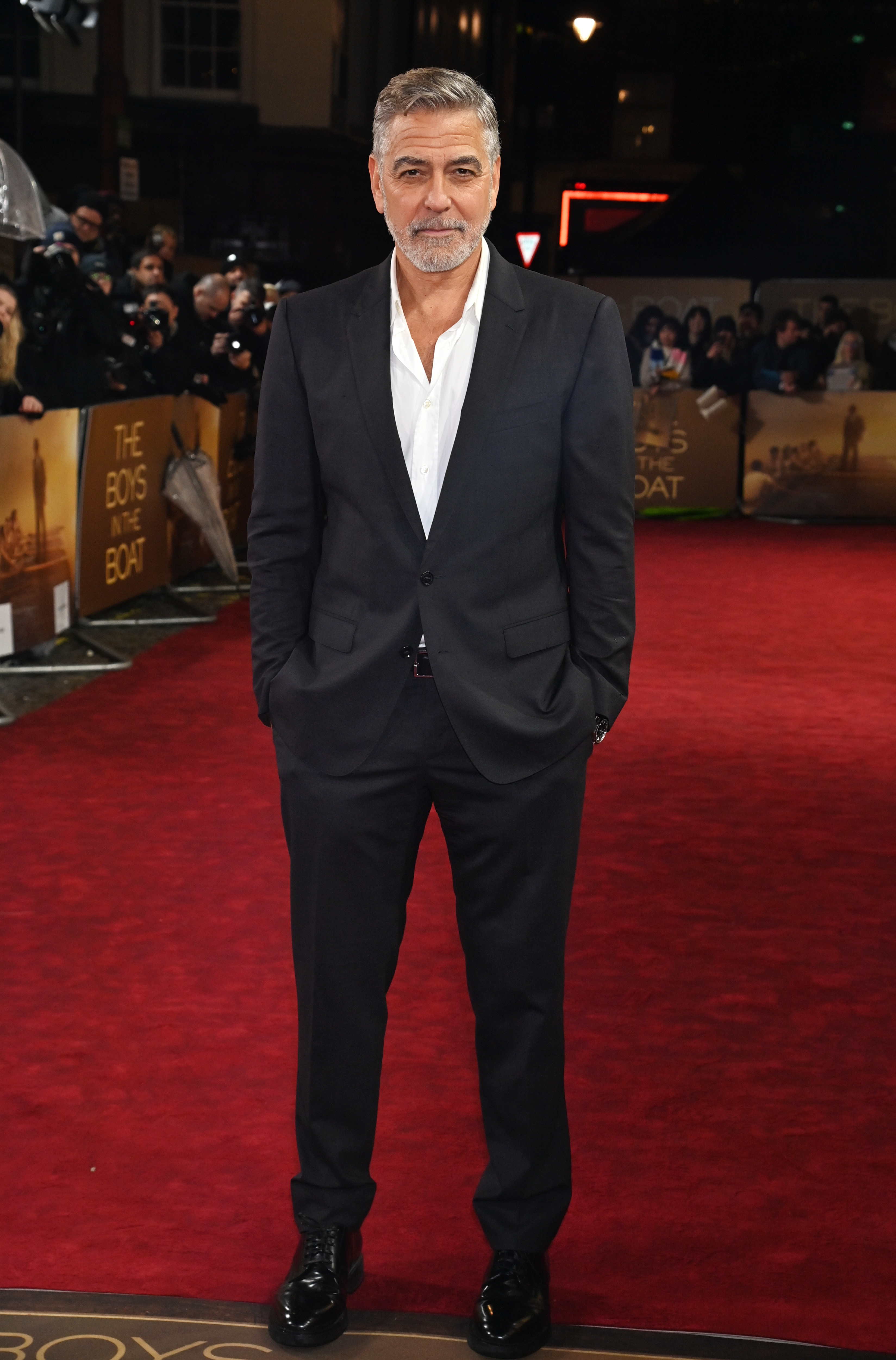 George Clooney at a special screening of "The Boys in the Boat" on December 3, 2023, in London, England. | Source: Getty Images