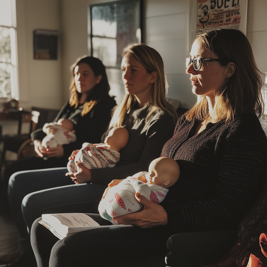 Women at a pregnancy class | Source: Midjourney