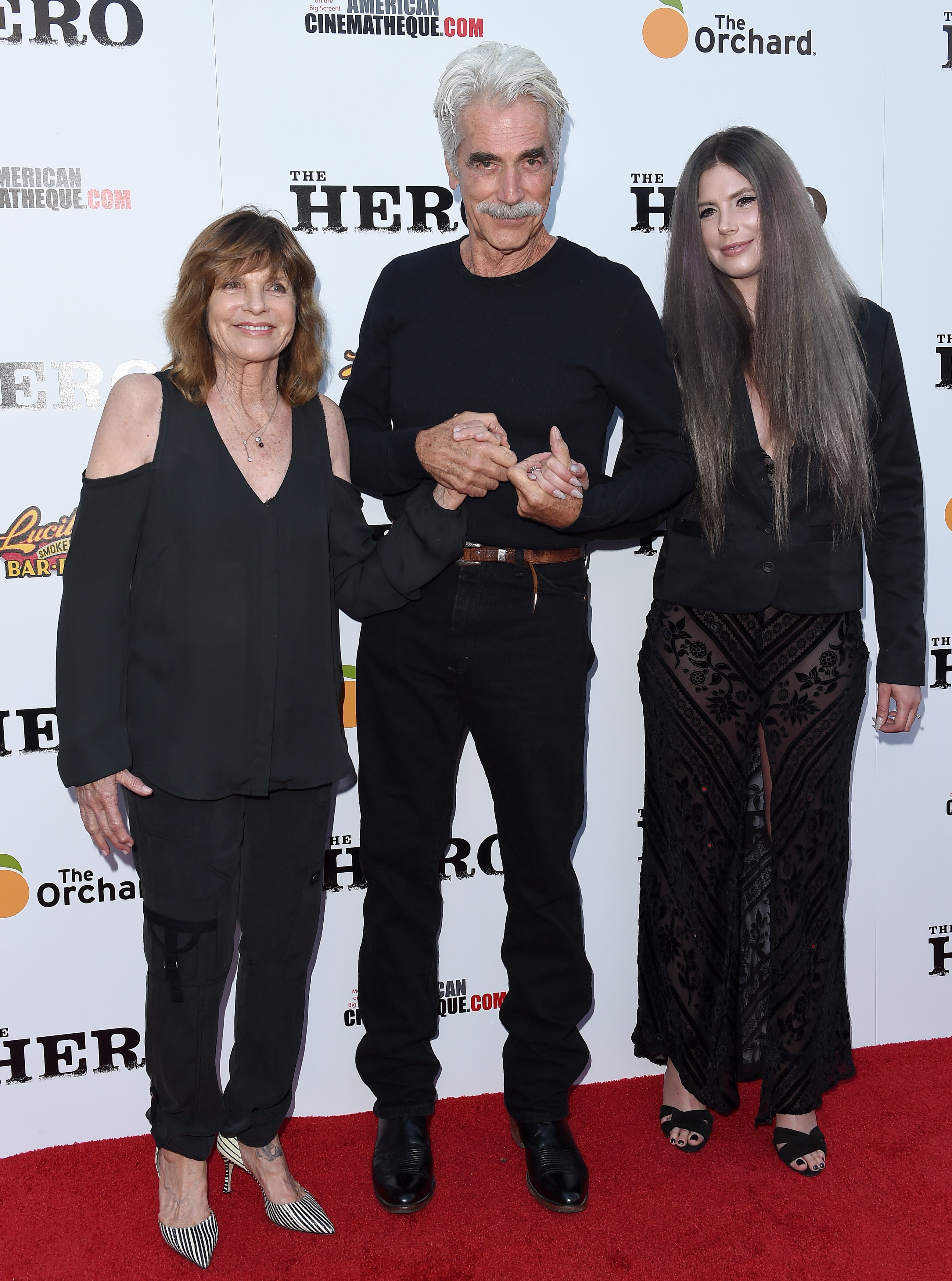 Sam Elliott, his wife Katharine Ross, and their daughter Cleo Rose Elliott at the Los Angeles premiere of "The Hero" on June 5, 2017, in Hollywood, California | Source: Getty Images