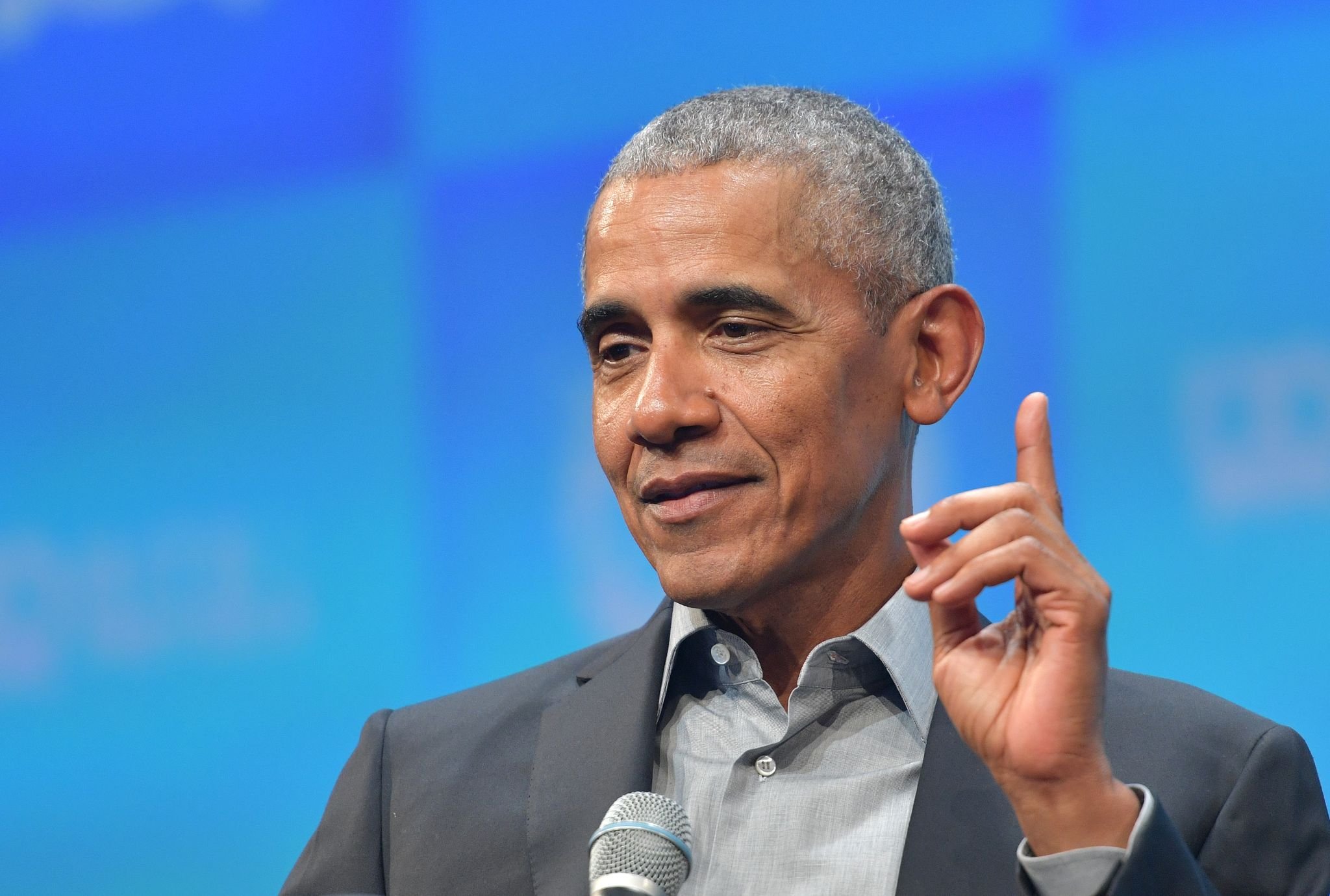 Ο Μπαράκ Ομπάμα κατά την έναρξη της συνάντησης Bits & Pretzels στις 29 Σεπτεμβρίου 2019 στο Μόναχο της Γερμανίας.  |  Πηγή: Getty Images