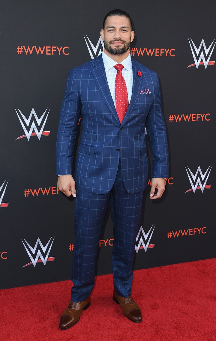  Roman Reigns arriving at the WWE's First-Ever Emmy "For Your Consideration" Event at Saban Media Center in North Hollywood, California in June 2018. I Image: Getty Images.
