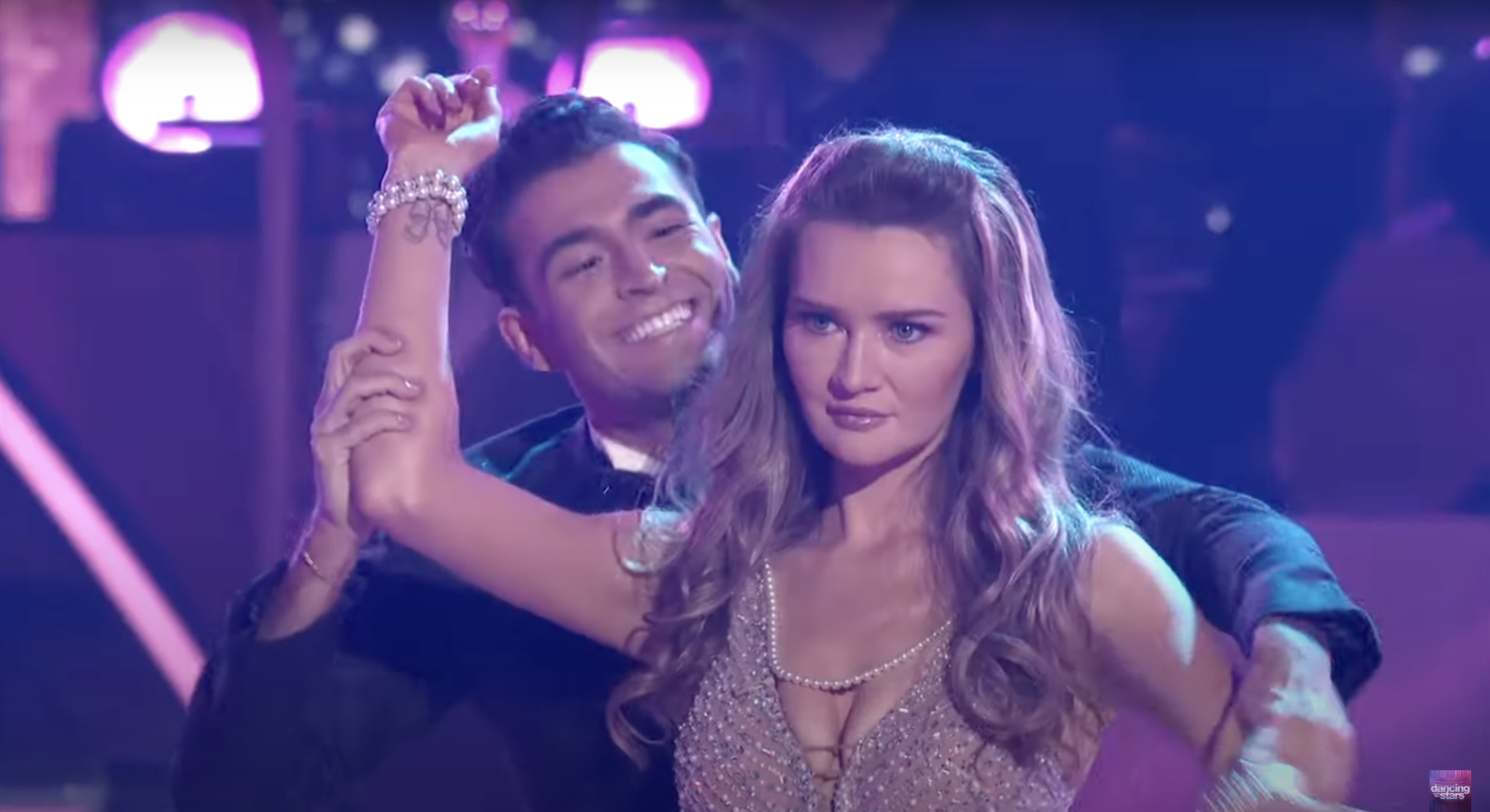 Ezra Sosa and Anna Delvey seen performing on "Dancing with the Stars" | Source: YouTube/dancingwiththestars