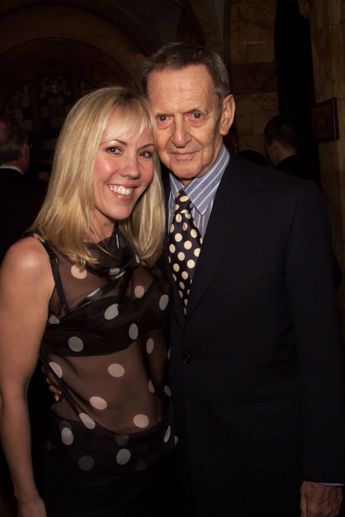 Tony Randall with wife Heather at the "Mr. Goldwyn" opening night after-party at the Friar's Club in New York City. March 13, 2002 | Photo: GettyImages