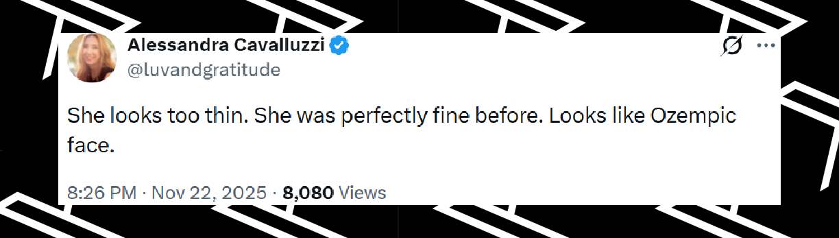 A netizen's comment on Michelle Obama's shared video shoot on November 22, 2025 | Source: X/@mamboitaliano__