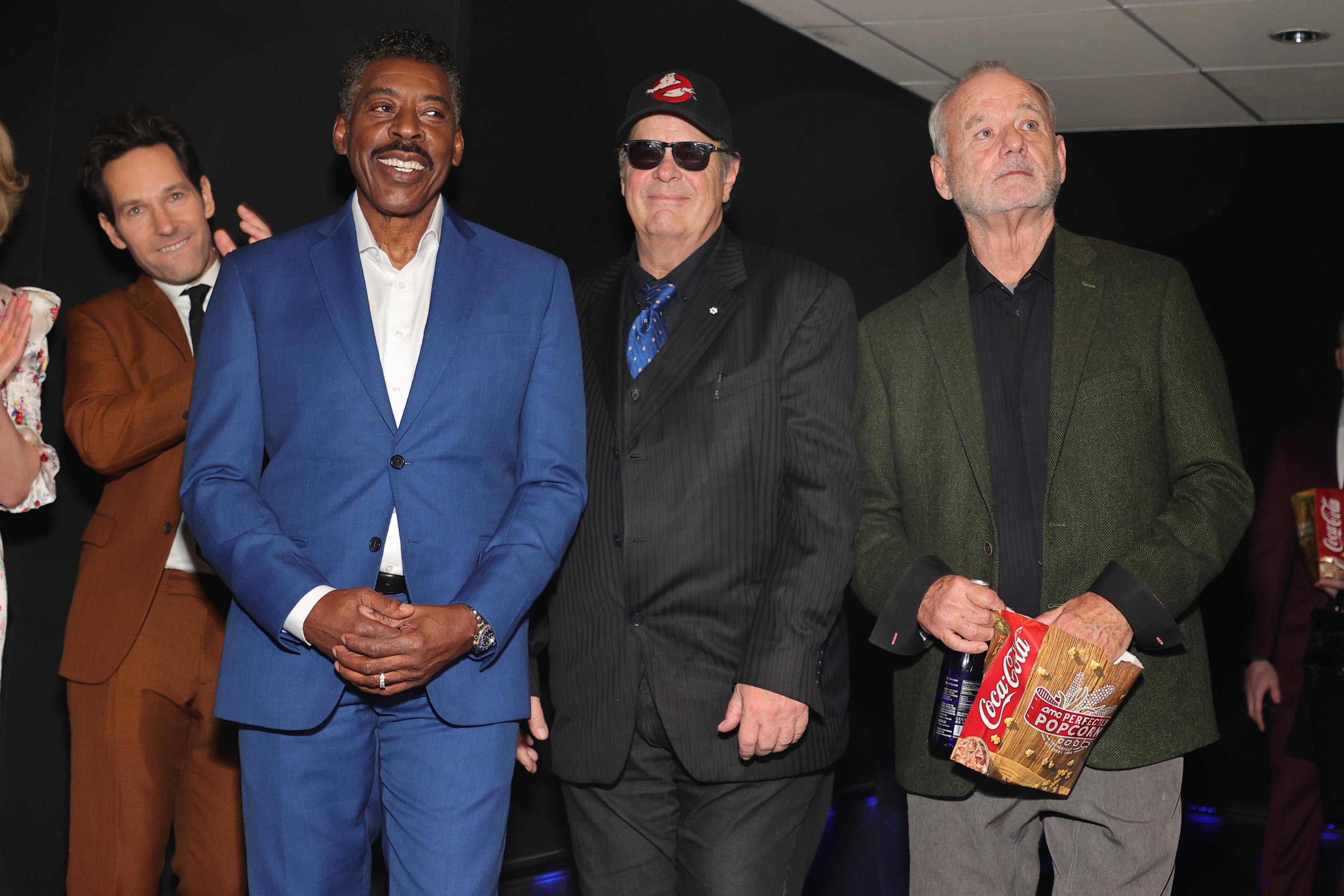 Paul Rudd, Ernie Hudson, Dan Aykroyd, and Bill Murray at the world premiere of "Ghostbusters: Afterlife," 2021  | Source: Getty Images