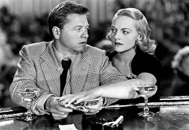 Mickey Rooney and Jeanne Cagney in the American film "Quicksand" in 1950. | Source: Wikimedia Commons.
