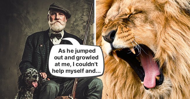 An old man told a story about his encounter with a lion | Source: Shutterstock