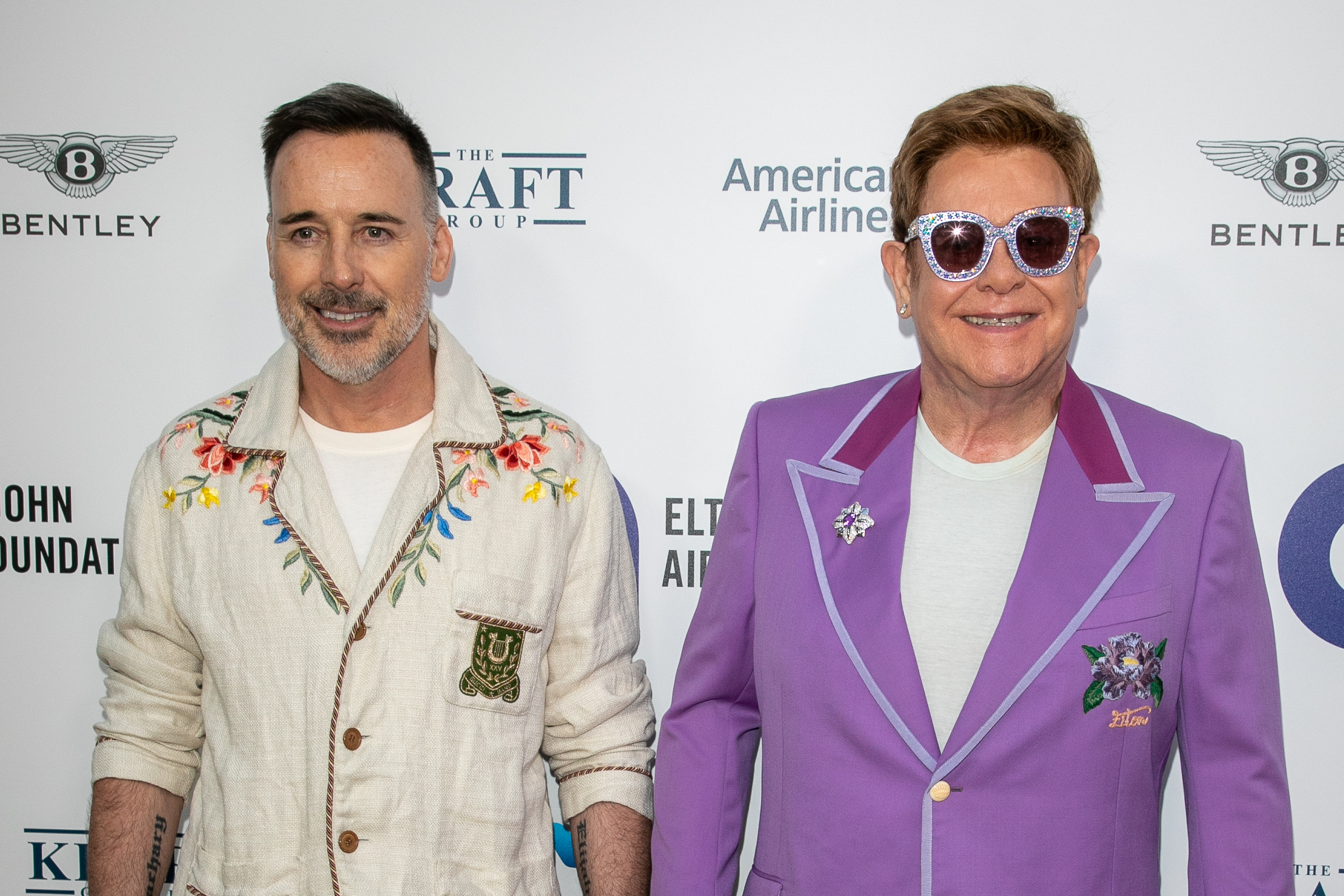 David Furnish and Elton John attend the Midsummer Party fundraiser on July 24, 2019 | Source: Getty Images