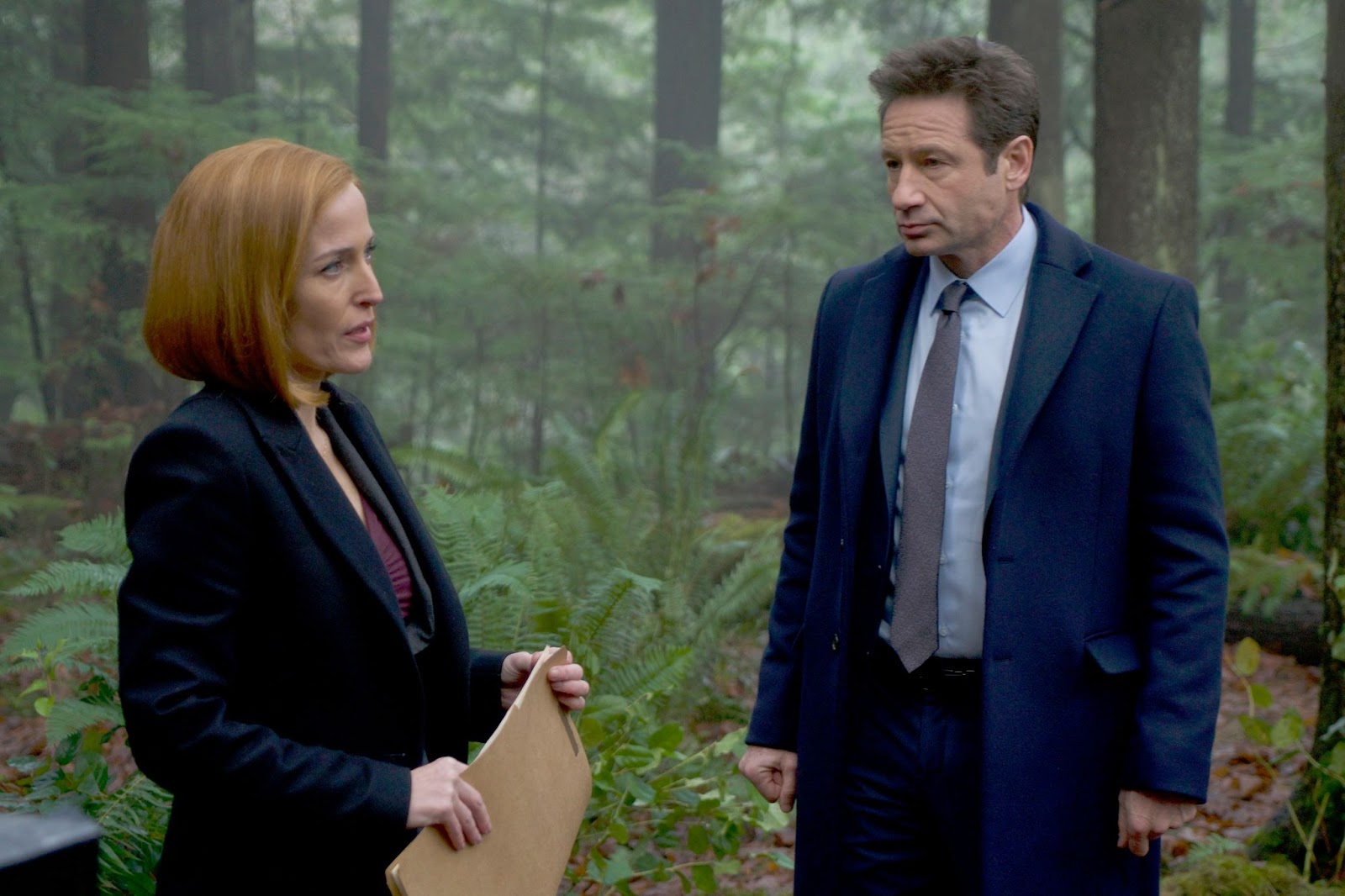 Gillian Anderson and David Duchovny in an episode of “The X-Files” airing on March 7, 2017 | Source: Getty Images