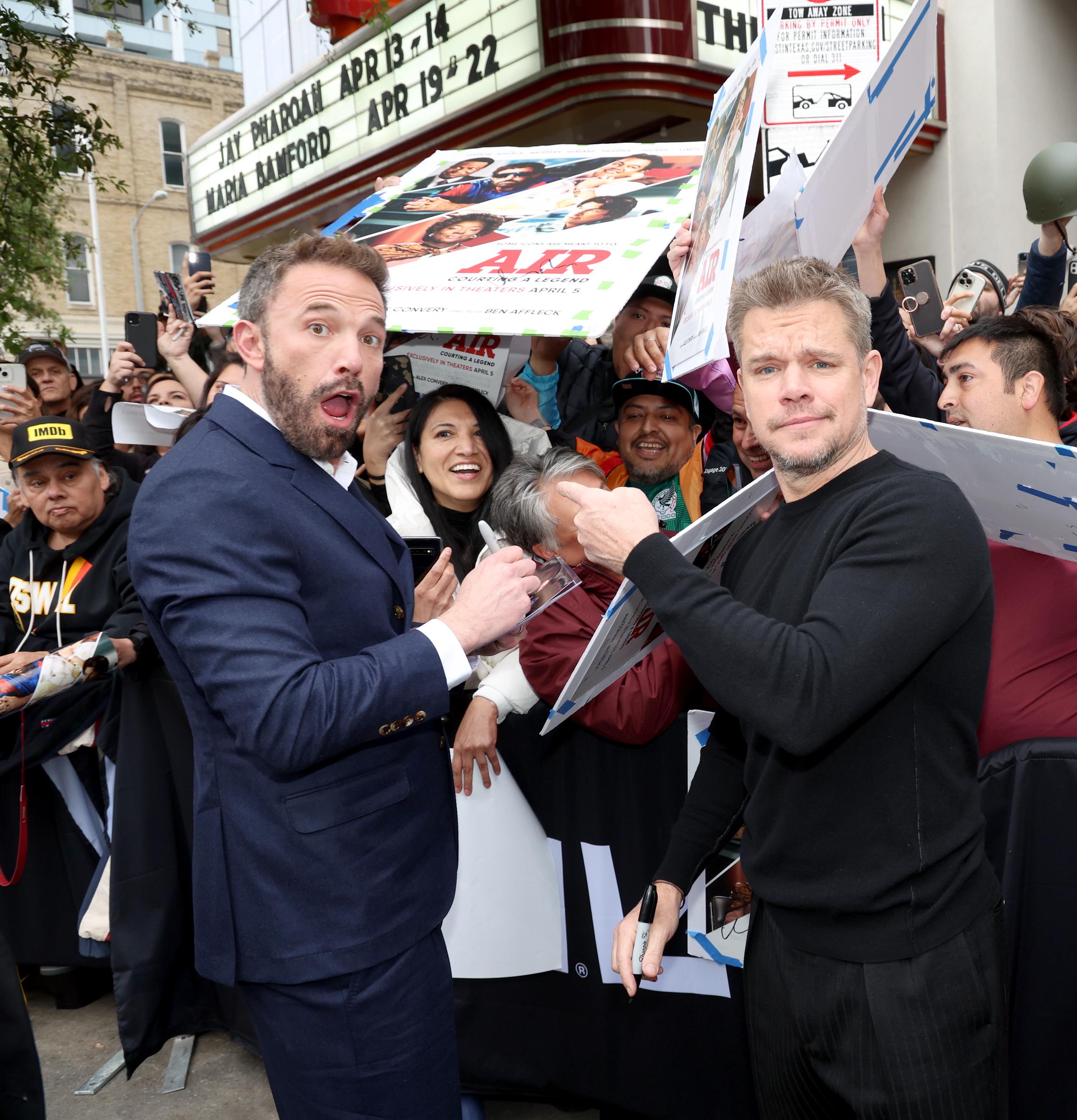 Ben Affleck and Matt Damon on March 18, 2023, in Austin, Texas | Source: Getty Images