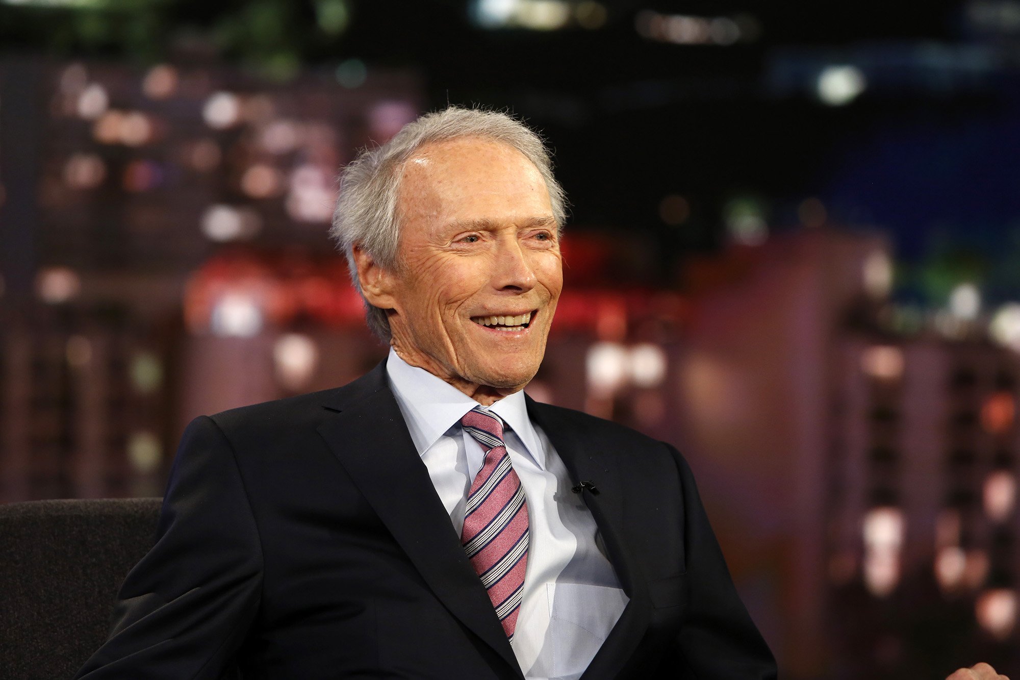 Clint Eastwood visits "Jimmy Kimmel Live" on February 6, 2018. | Source: Getty Images