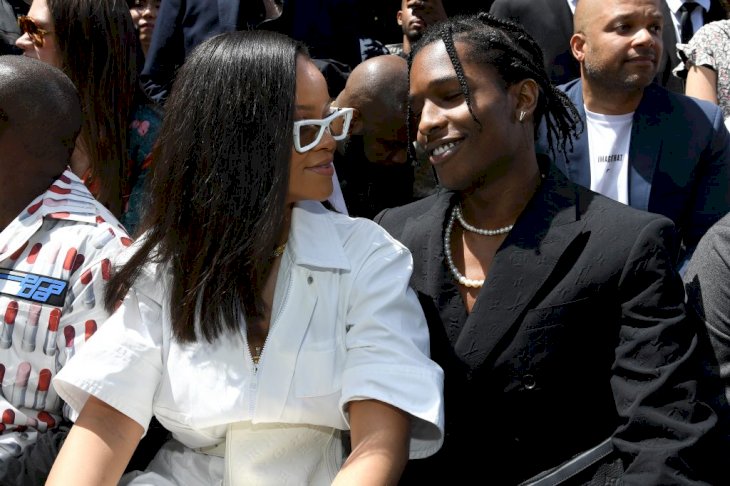 PARIS, FRANCE - JUNE 21: Rihanna and A$AP Rocky attend the Louis Vuitton Menswear Spring/Summer 2019 show as part of Paris Fashion Week on June 21, 2018 in Paris, France. (Photo by Pascal Le Segretain/Getty Images)