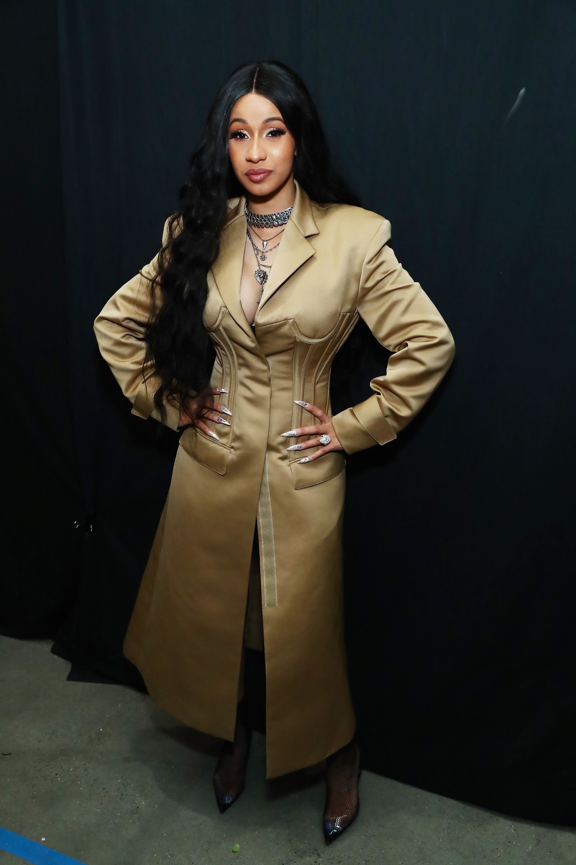 Cardi B during New York Fashion Week: The Shows at Gallery I at Spring Studios on February 11, 2018. | Source: Getty Images