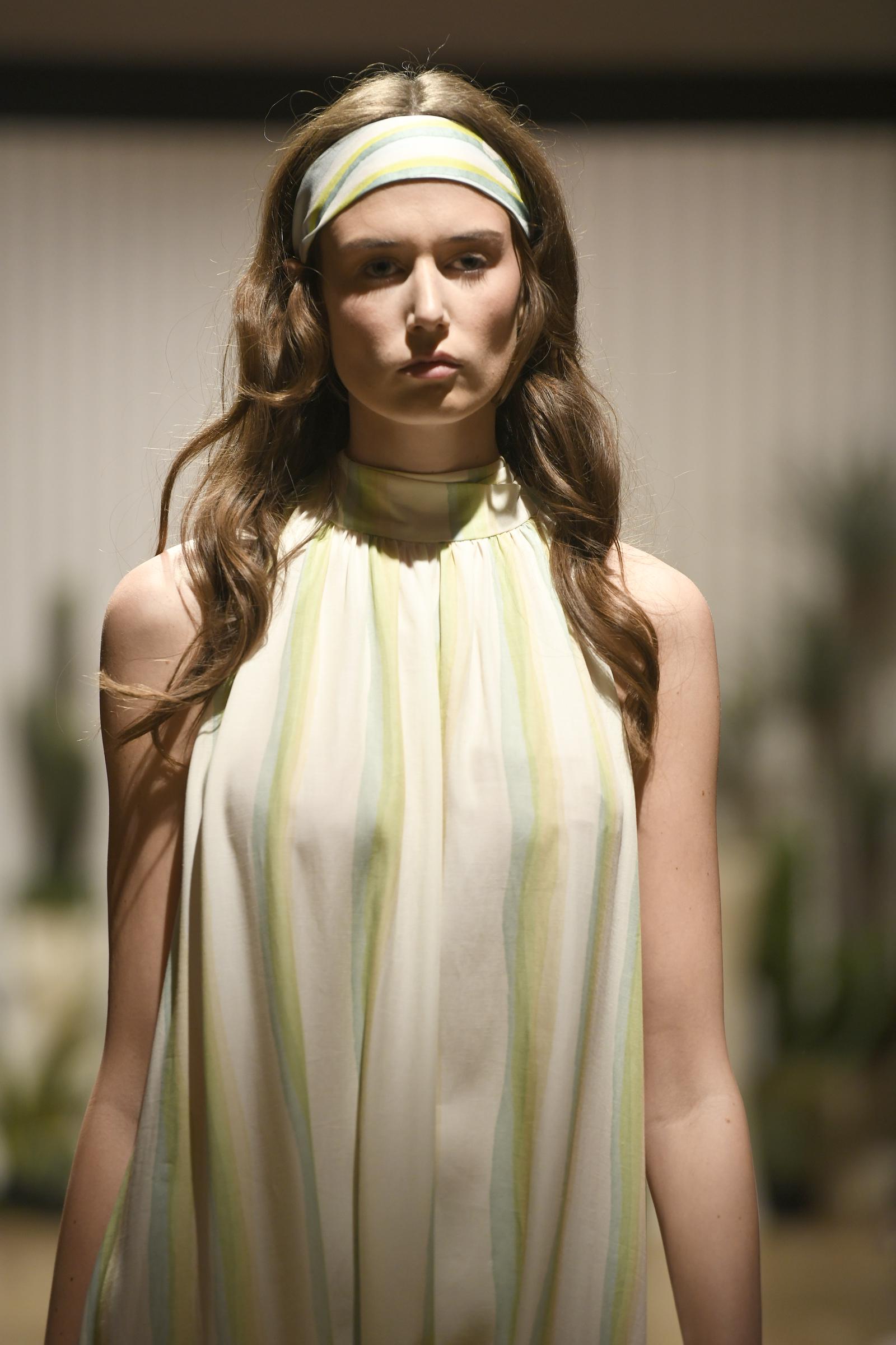 A model walks the runway at Lost Pattern show during New York Fashion Week on September 16, 2025 in New York City. | Source: Getty Images