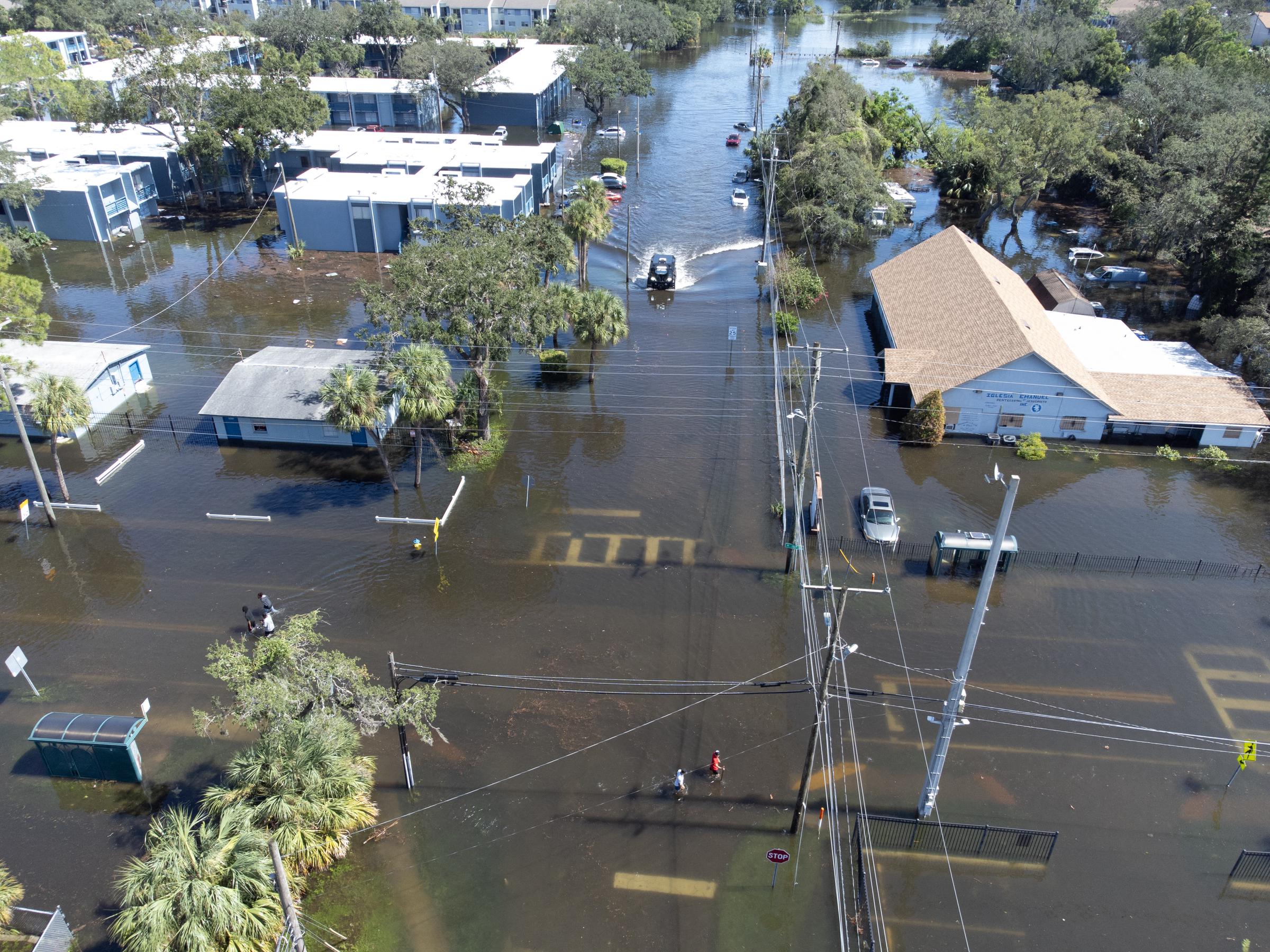 Flooded streets in Tampa due to Hurricane Milton, October 10, 2024 | Source: Getty Images