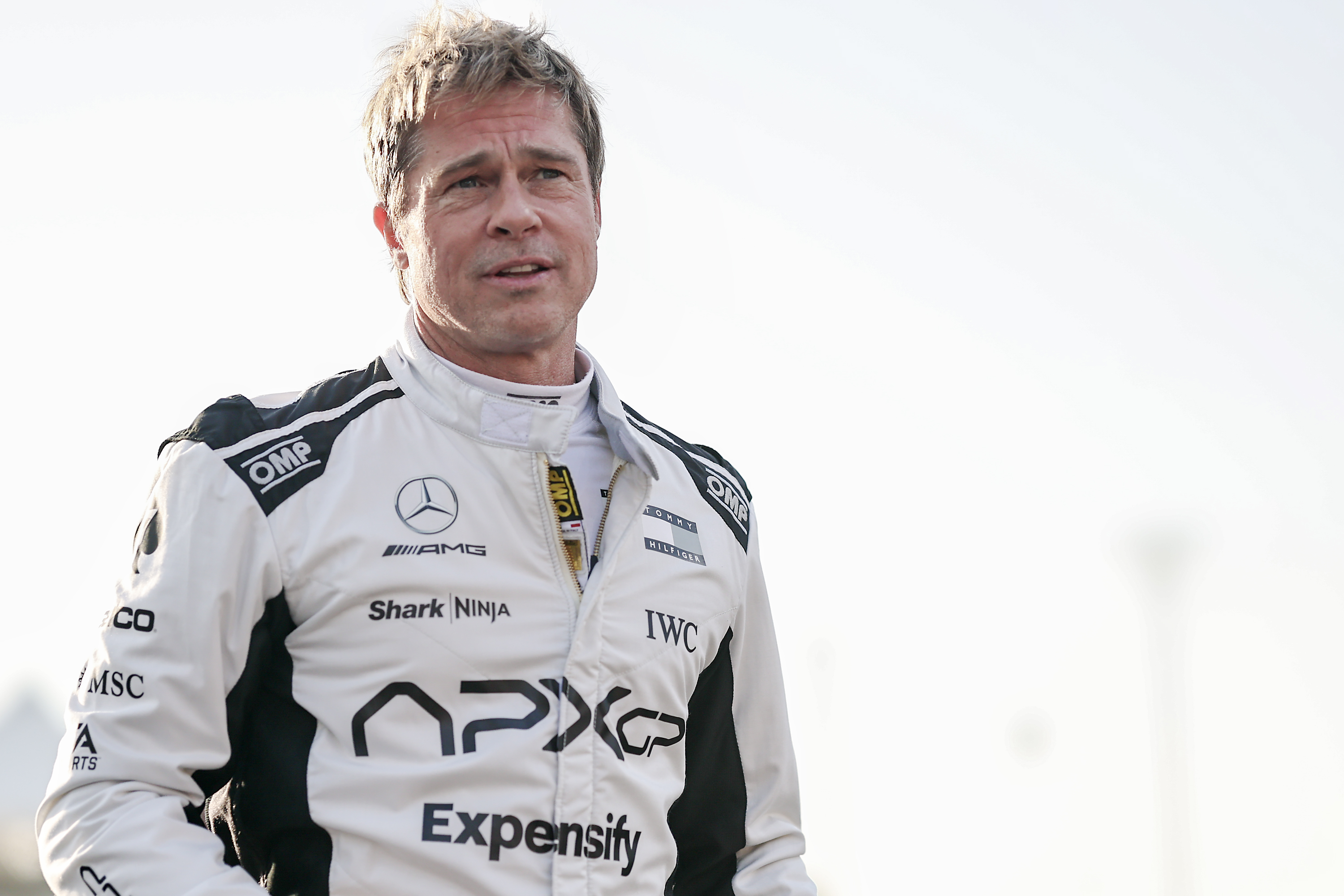 Brad Pitt looking on during the F1 Grand Prix of Abu Dhabi. | Source: Getty Images