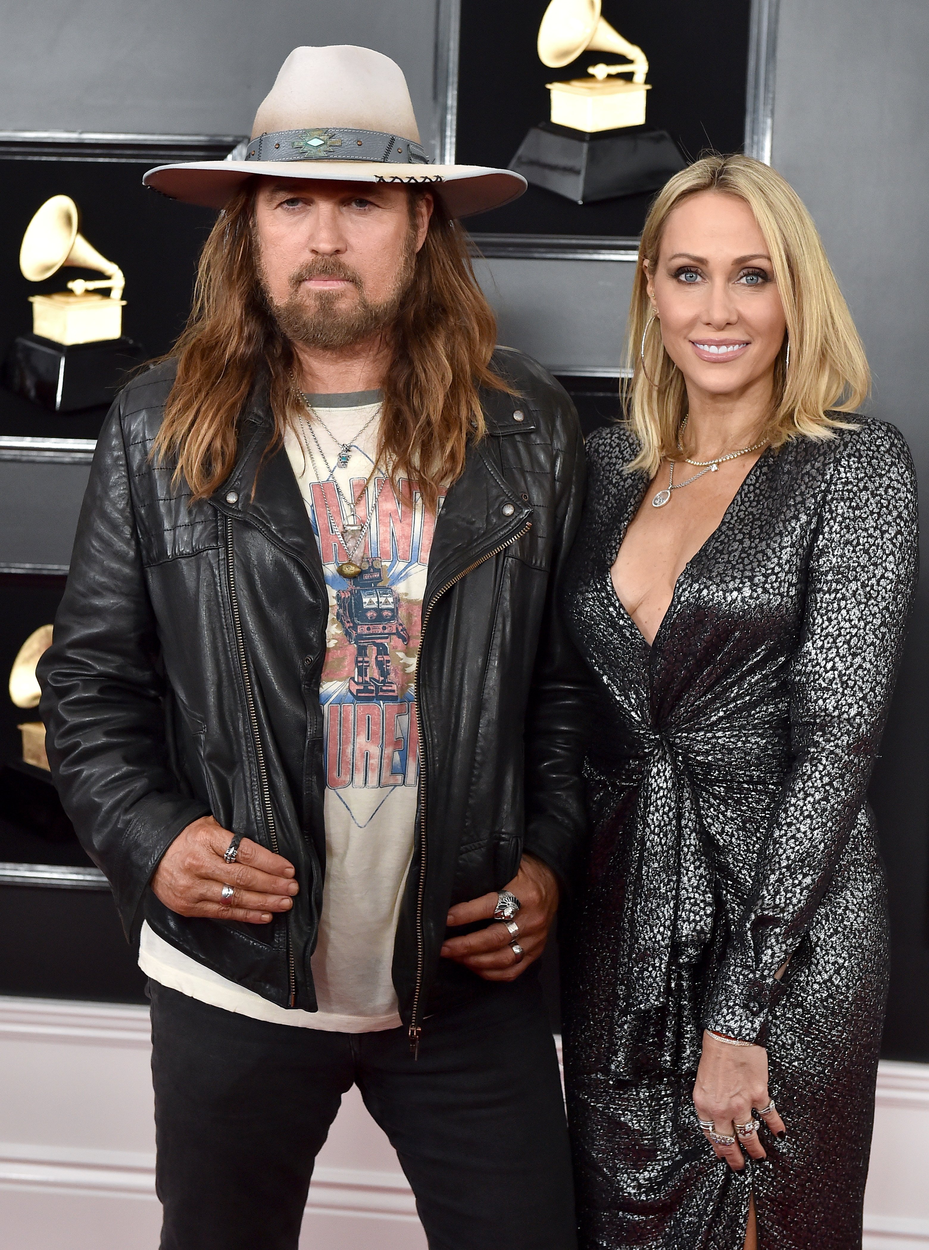 Billy Ray Cyrus and Tish Cyrus at the 61st Annual Grammy Awards at Staples Center on February 10, 2019 | Source: Getty Images