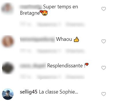 Commentaires des fans sur la photos de Sophie Davant | sophie_davant/Istagram Commentaires des fans sur la photos de Sophie Davant | sophie_davant/Istagram