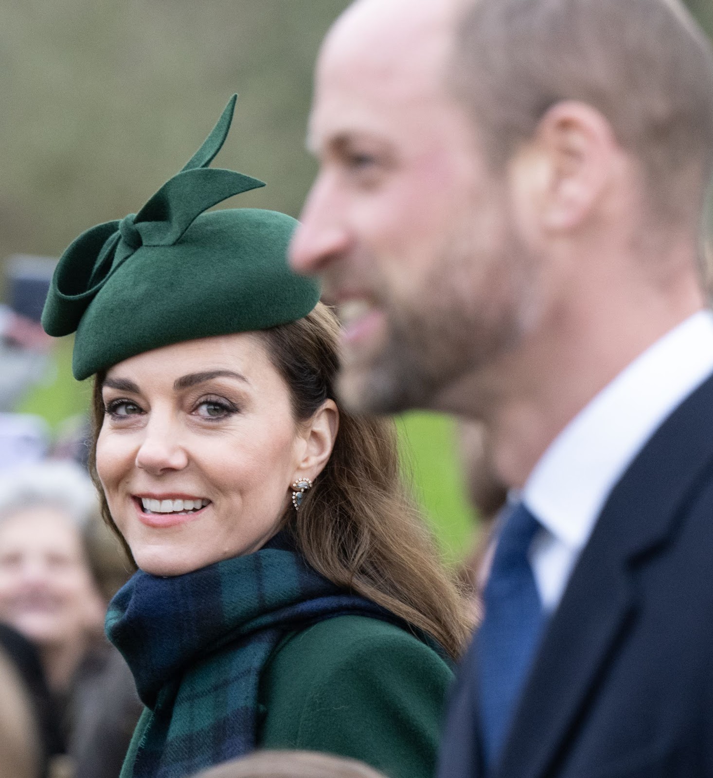 Catherine, Princess of Wales, and Prince William at the Christmas morning service at Sandringham Church on December 25, 2024. | Source: Getty Images