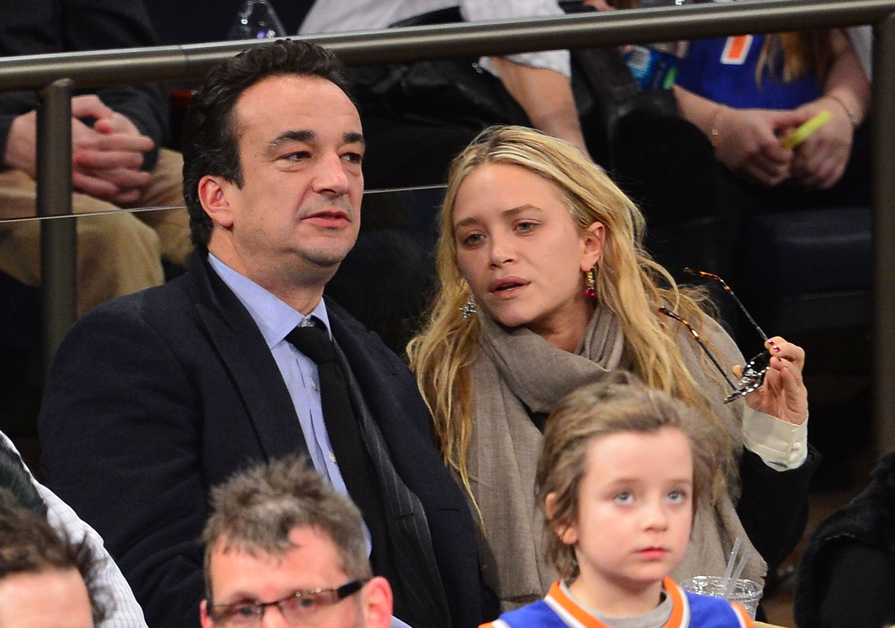 Olivier Sarkozy and Mary-Kate Olsen during the Orlando Magic vs New York Knicks game at Madison Square Garden on March 20, 2013 in New York City. / Source: Getty Images