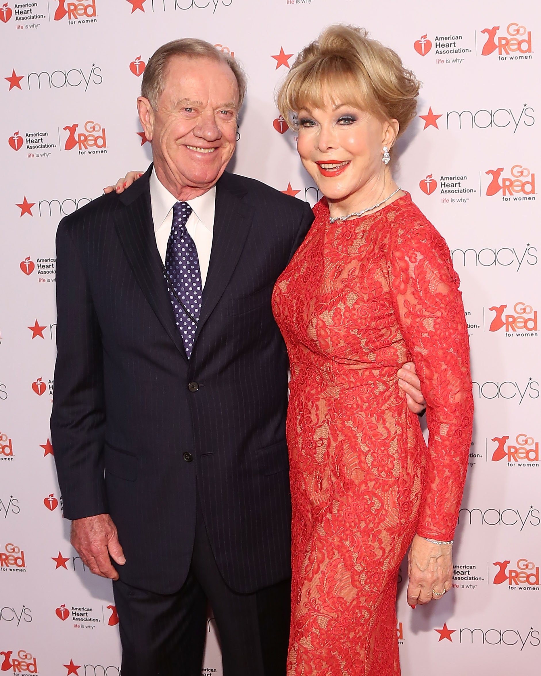 Jon Eicholtz and Barbara Eden at the Go Red For Women fall 2015 fashion show on February 12, 2015, in New York City. | Source: Getty Images
