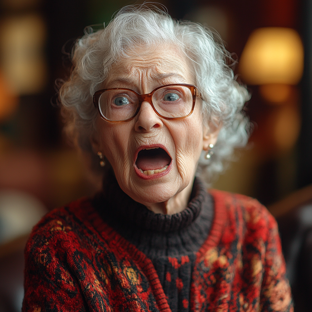 An angry elderly lady | Source: Midjourney