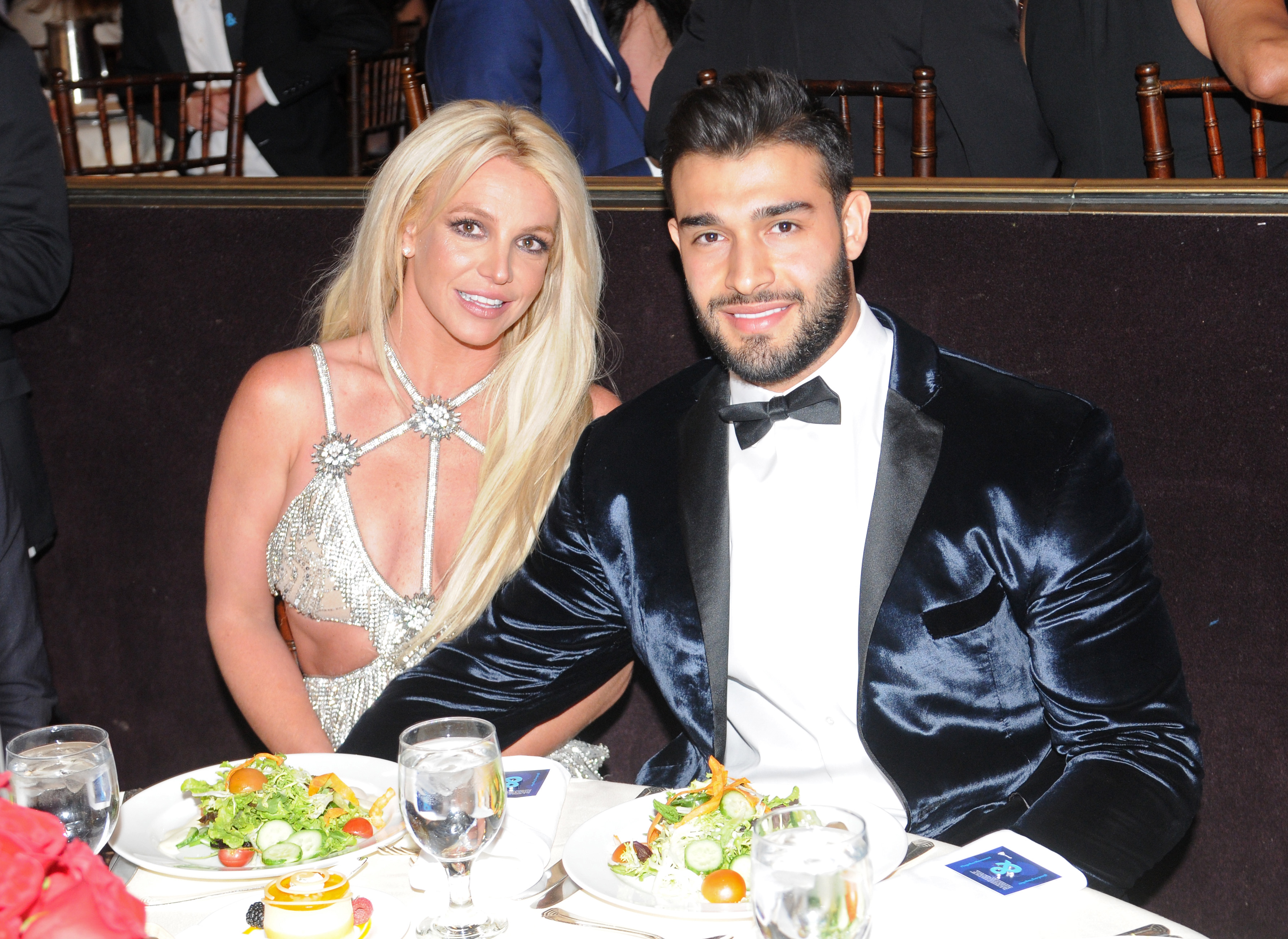 Britney Spears and Sam Asghari on April 12, 2018 in Beverly Hills, California. | Source: Getty Images