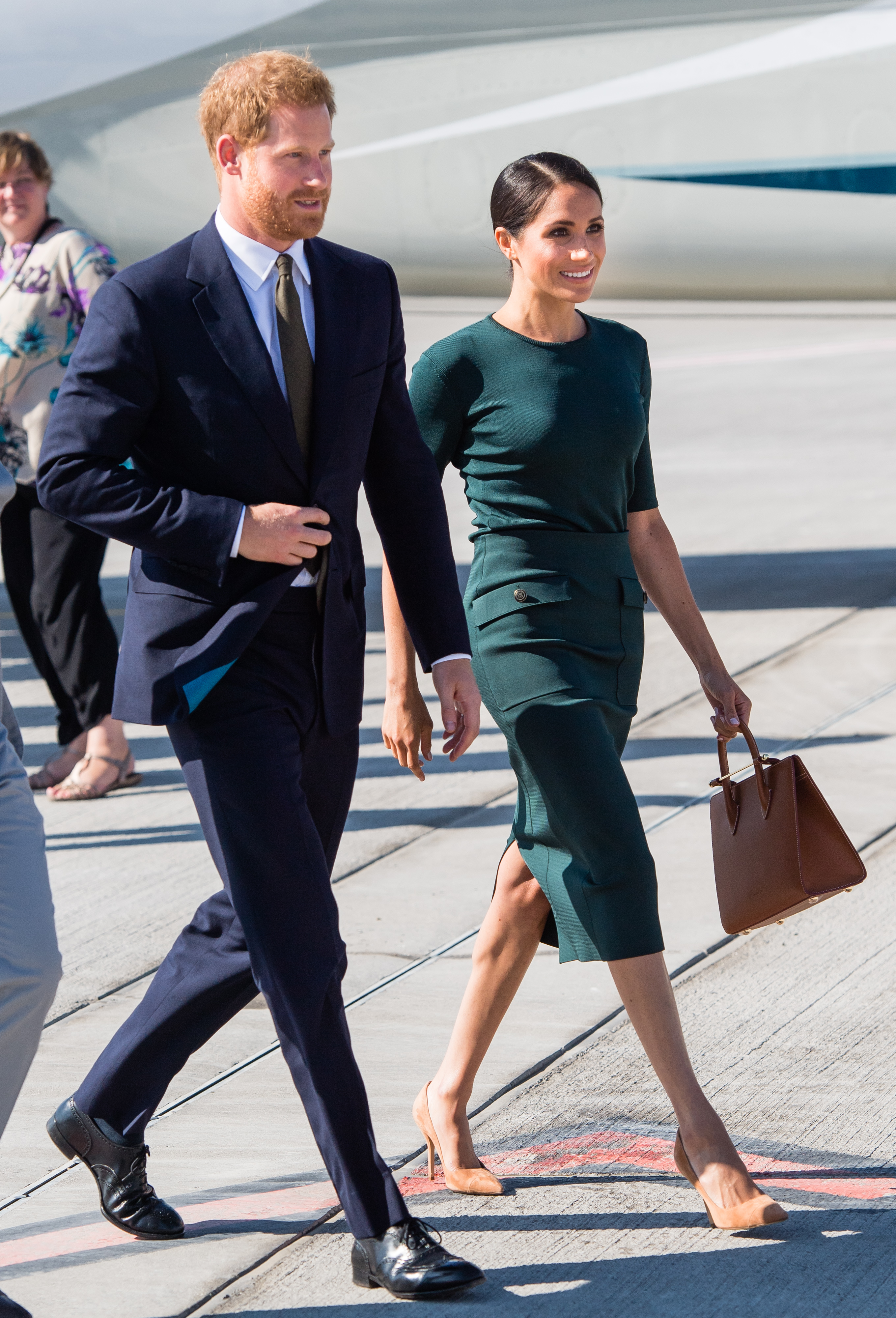 Prince Harry and Meghan Markle spotted at Dublin airport in Dublin, Ireland on July 10, 2018 | Source: Getty Images