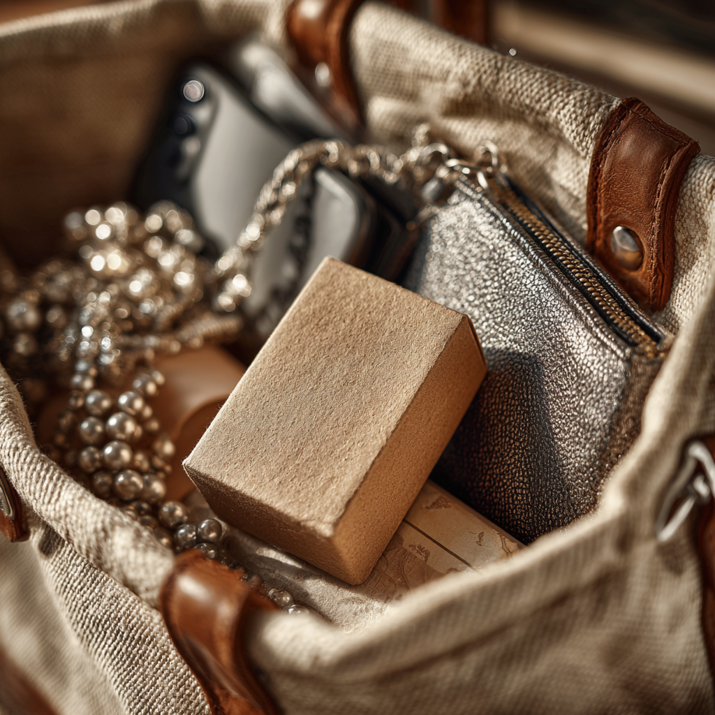 Items in an open handbag | Source: Midjourney