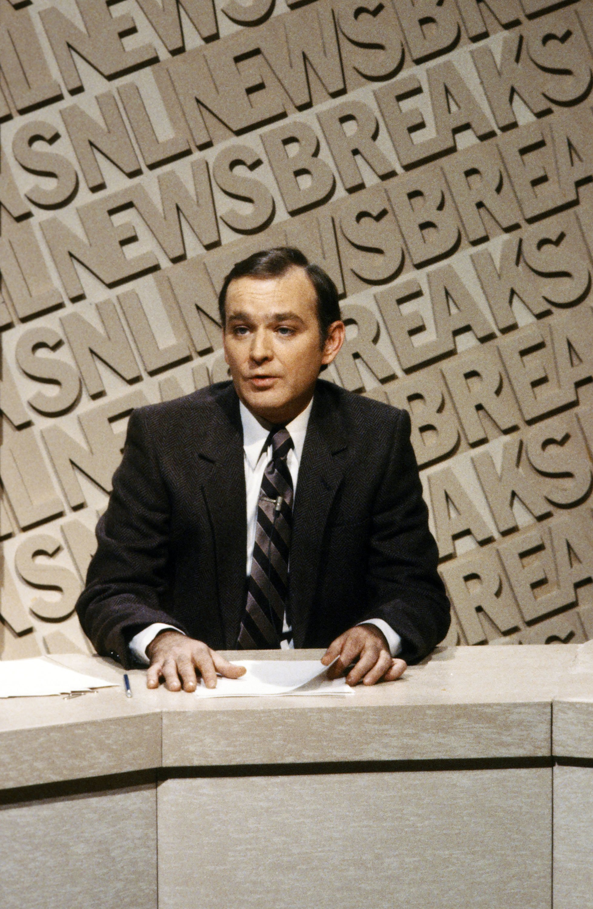Brian Doyle-Murray during the 'SNL Newsbreak' skit on October 17, 1981. | Source: Getty Images