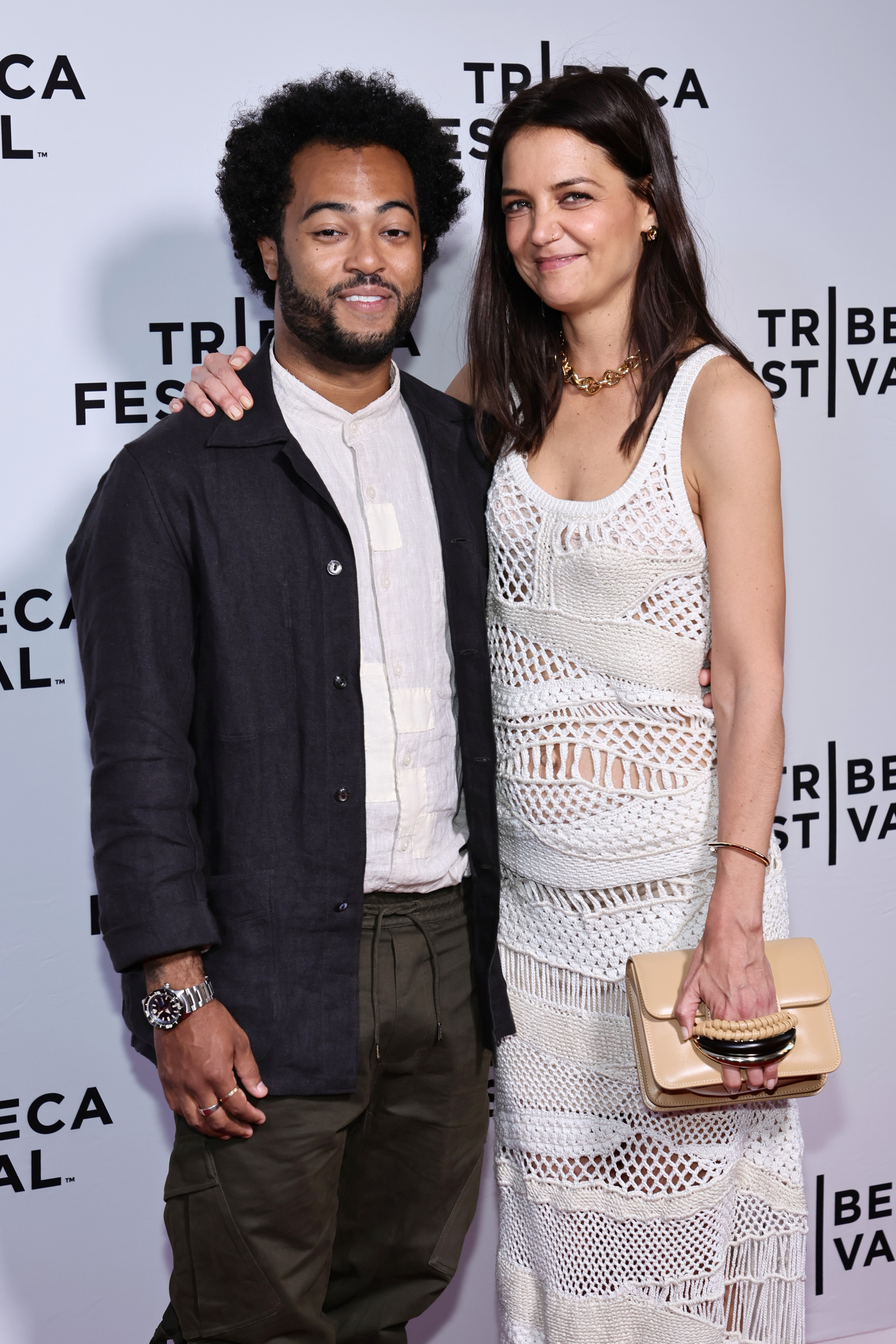 Bobby Wooten III and Katie Holmes on June 14, 2022 in New York City | Source: Getty Images