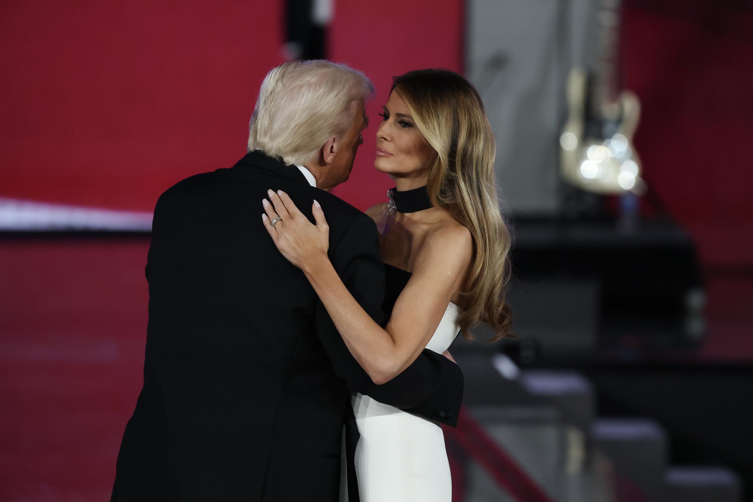 Donald and Melania Trump dance on January 20, 2025 | Source: Getty Images