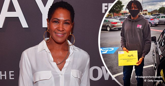 Terri J Vaughn Shares Photo of Her Grown Son with Braids and Mask and Fans ...