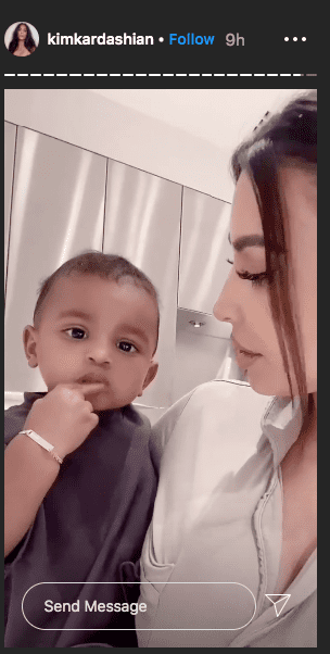 Photo of Kim Kardashian and her son, Psalm on her Instagram story | Photo: Instagram / kimkardashian