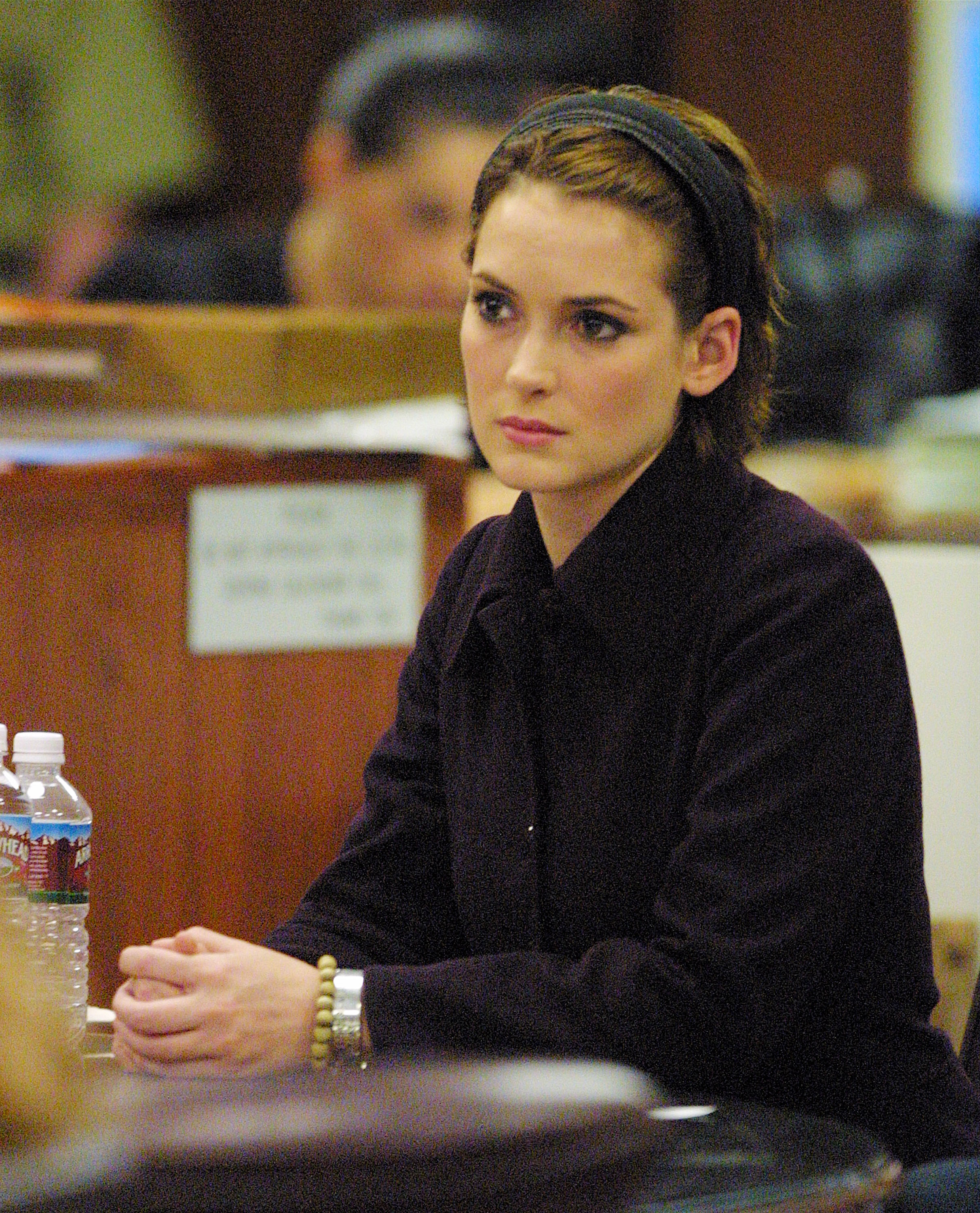 Winona Ryder during the verdict on the eighth day of her shoplifting trial in Beverly Hills, 2002 | Source: Getty Images