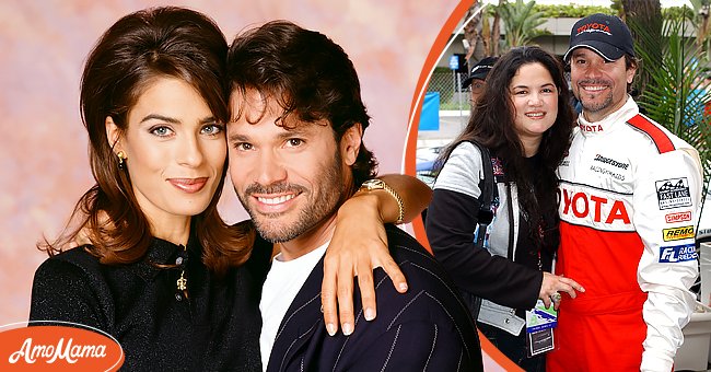 Kristian Alfonso and Peter Reckell on "Days of Our Lives" in September 1995 [left]. Reckell and wife Kelly Moneymaker on April 17, 2004 [right] | Photo: Getty Images
