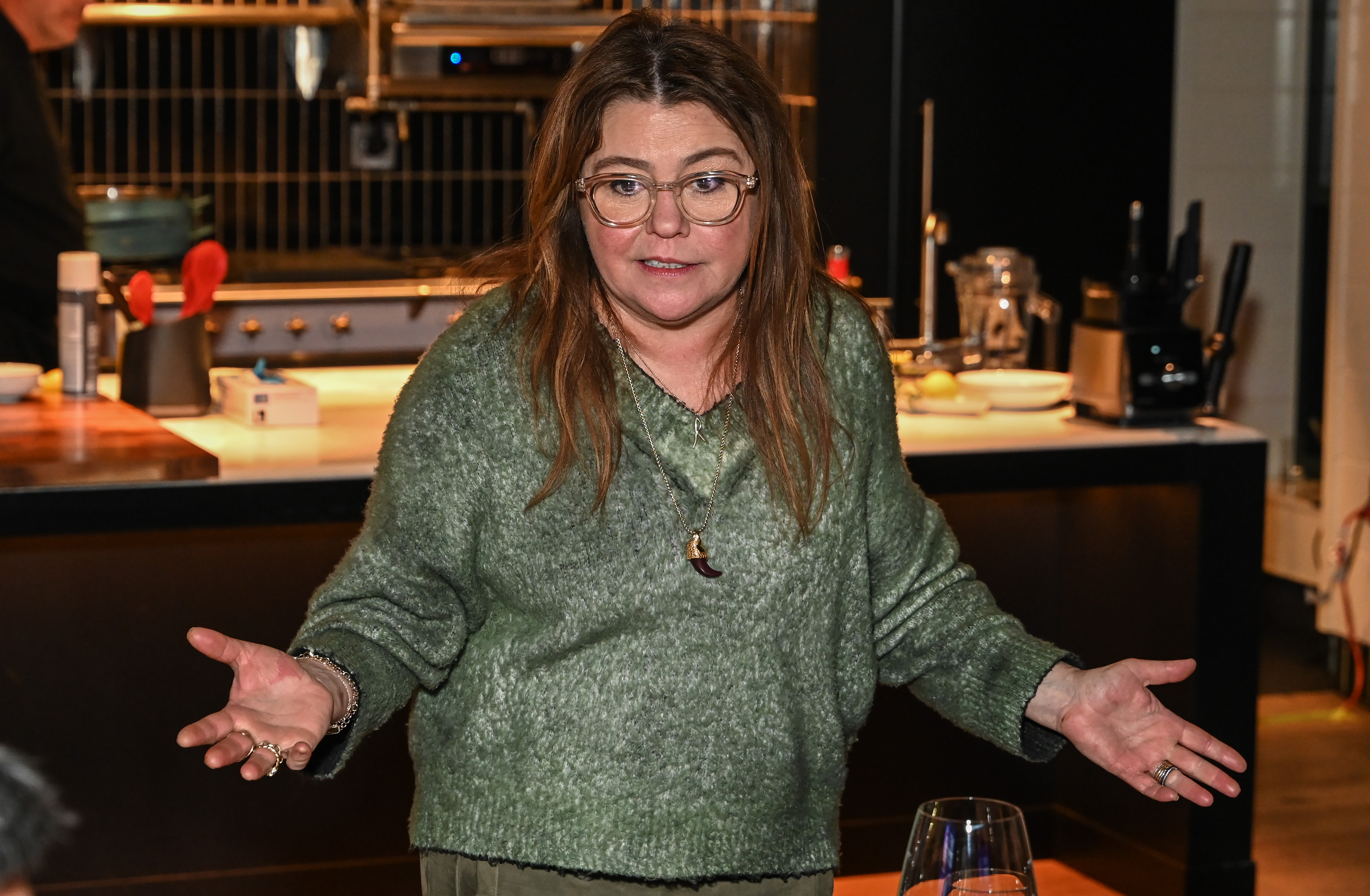 Rachael Ray speaks to attendees during Chef's Corner at the Wine & Food Festival on October 19, 2025 | Source: Getty Images